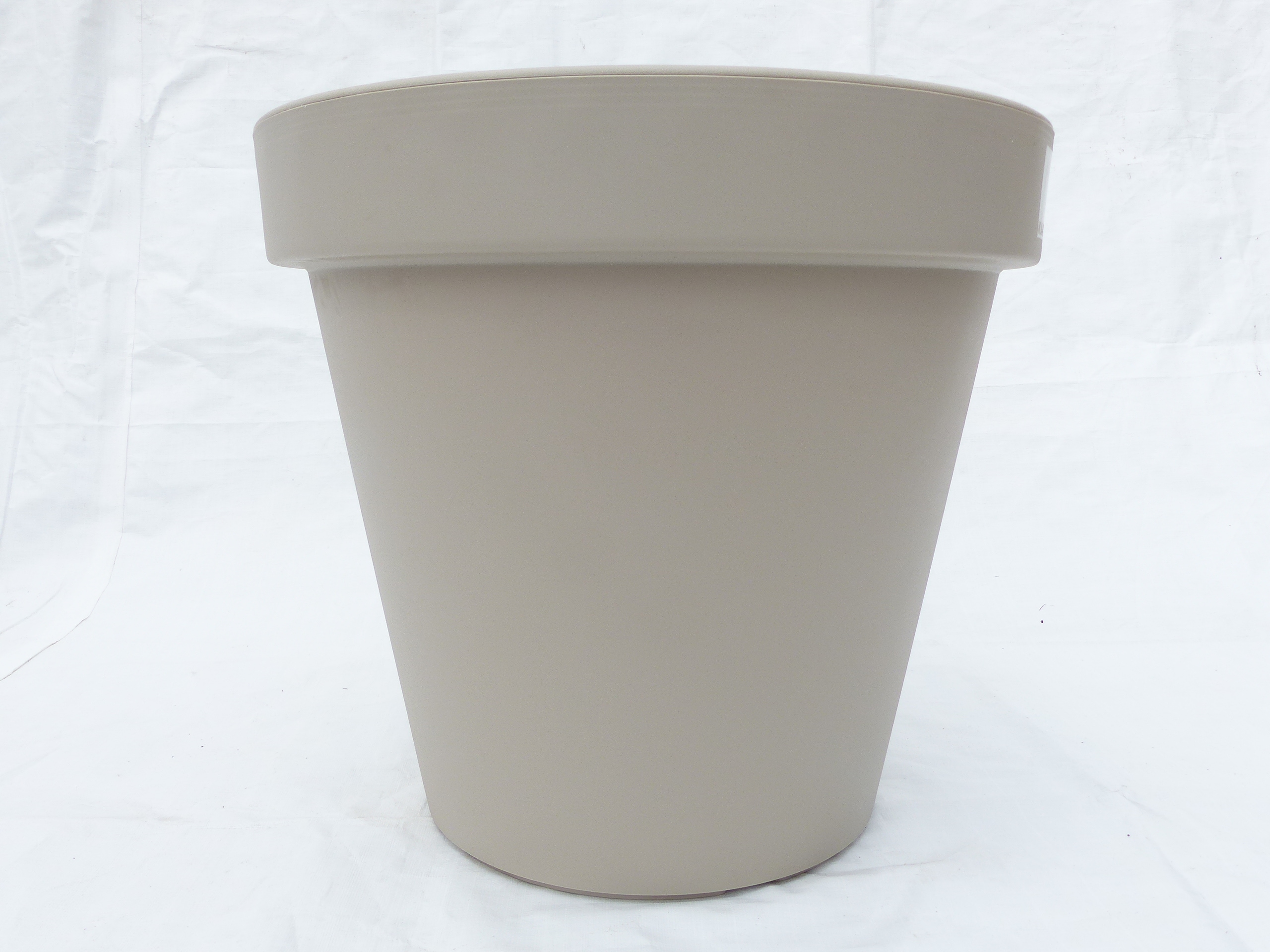 Pflanzk&uuml;bel E&K, beige, Taupe rund &Oslash;80cm, Pflanztopf Blumentopf K&uuml;bel XXL gro&szlig; outdoor indoor - Bild 1