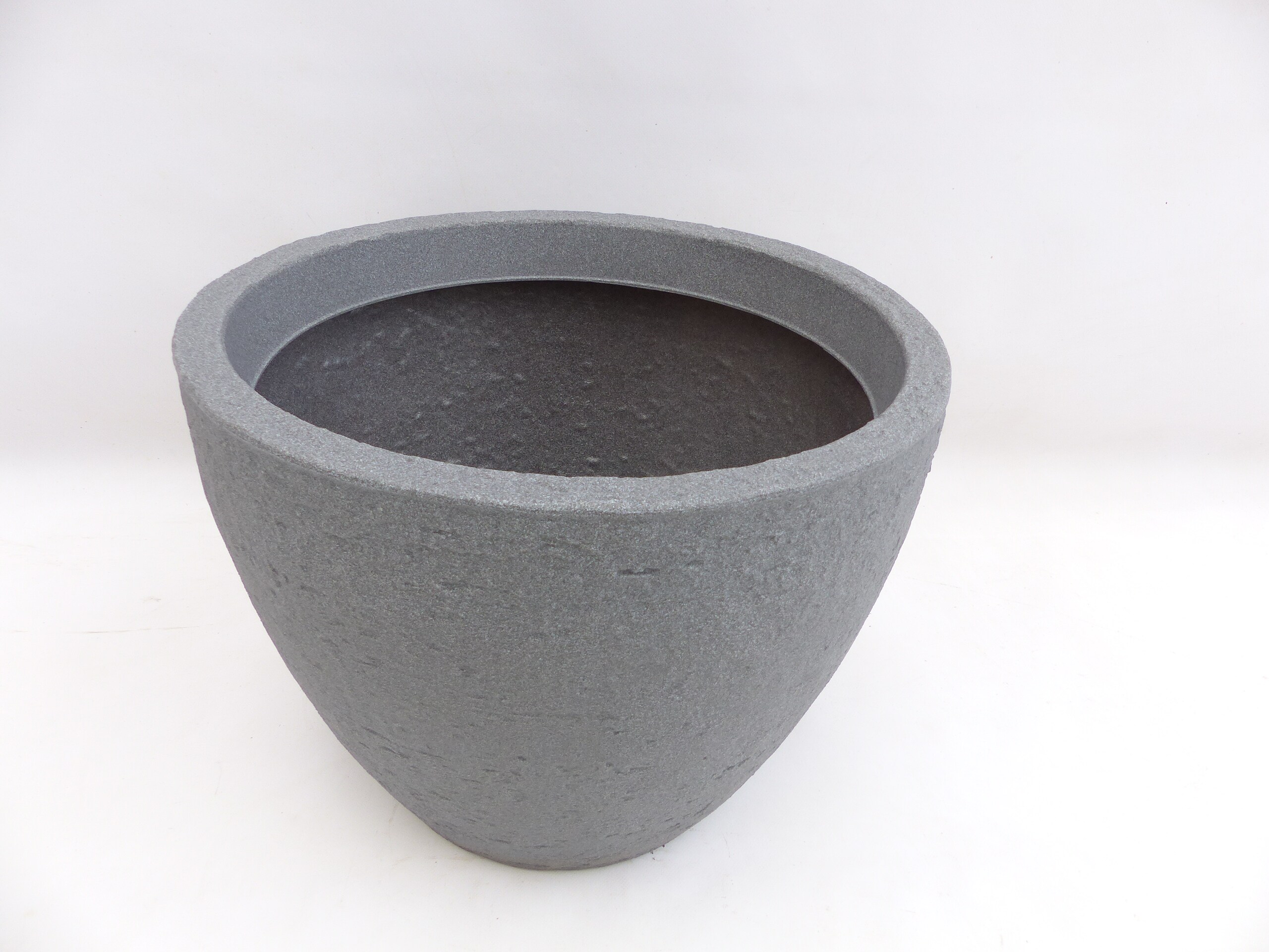 Pflanzk&uuml;bel Betonoptik, rund &Oslash; 48 cm grau, Pflanztopf Blumentopf K&uuml;bel XXL gro&szlig; - Bild 1