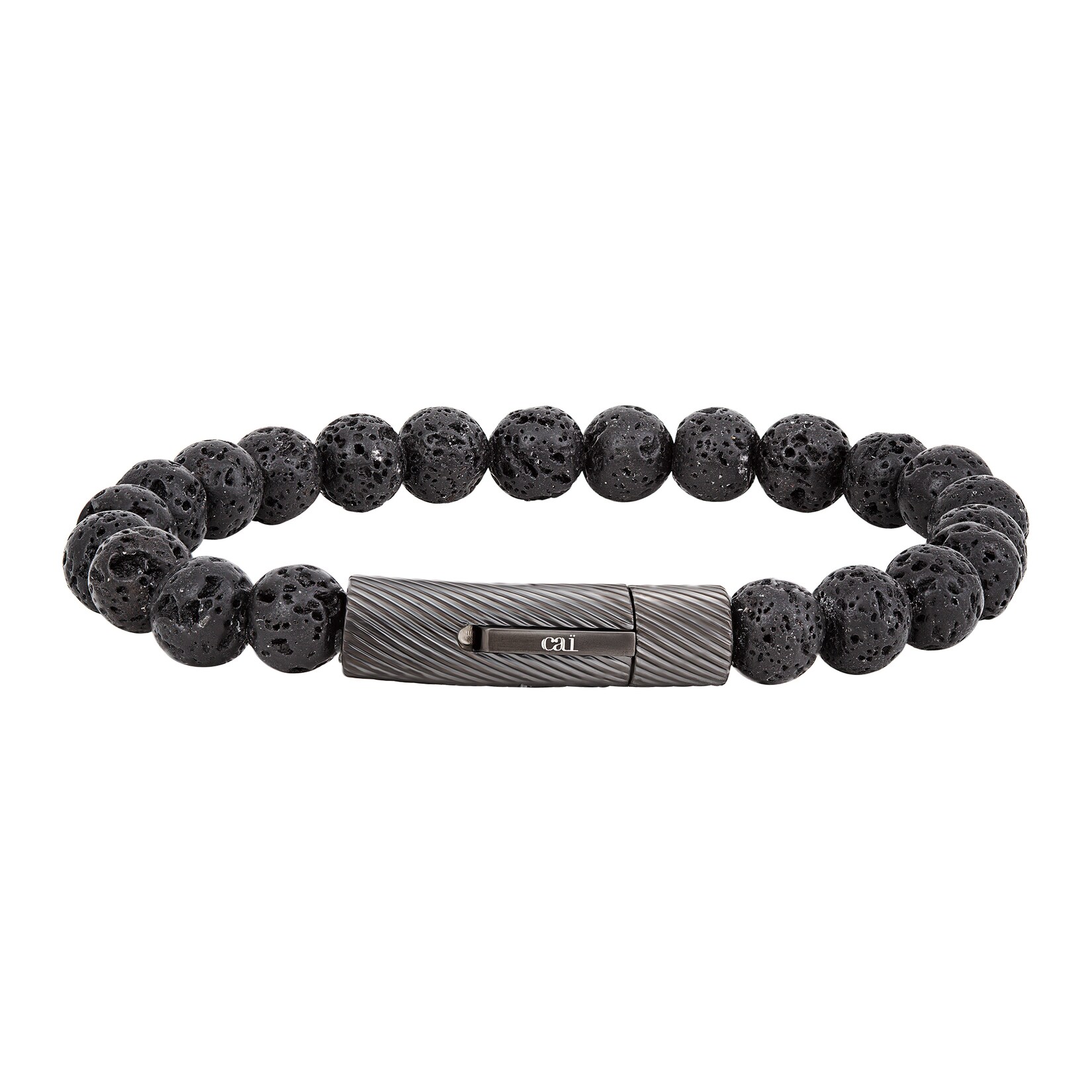 cai Armband Lavakugeln 21cm mit magnetischem Edelstahlverschluß | 04006046423465