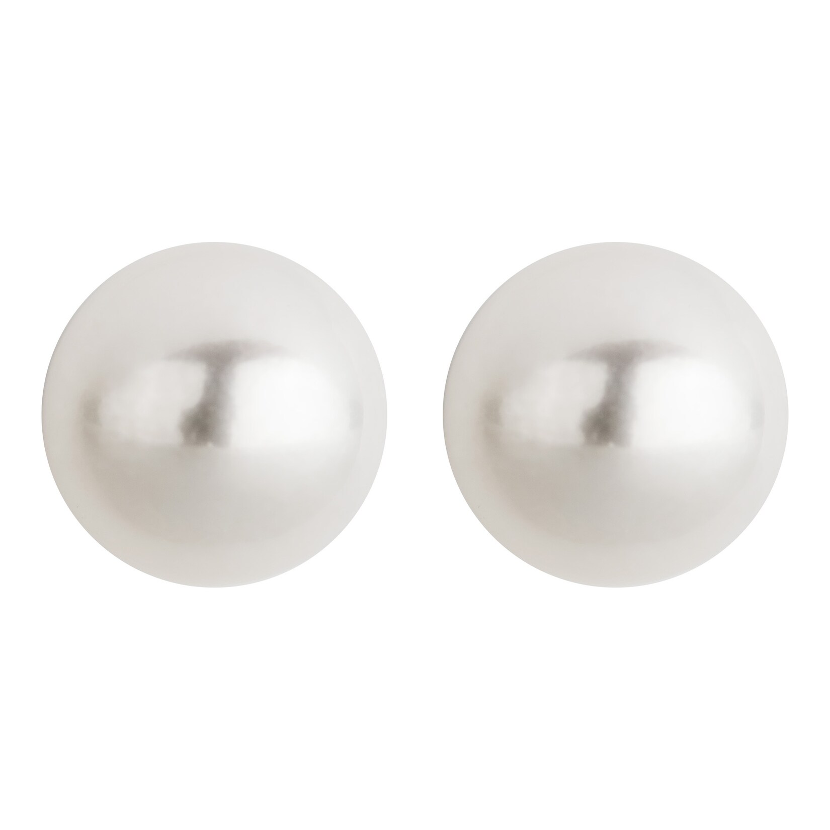 Orolino Ohrringe Gold 585 mit weißen Perlen 6,5-7mm rund | 04006046269018