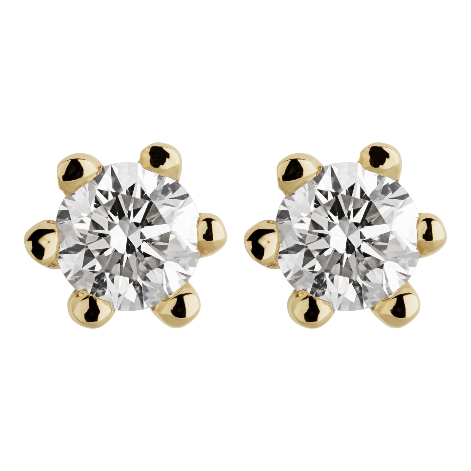 Orolino Ohrringe Gold 585 mit 2 nat&uuml;rlichen Brillanten zus. 0,20ct. - Bild 1