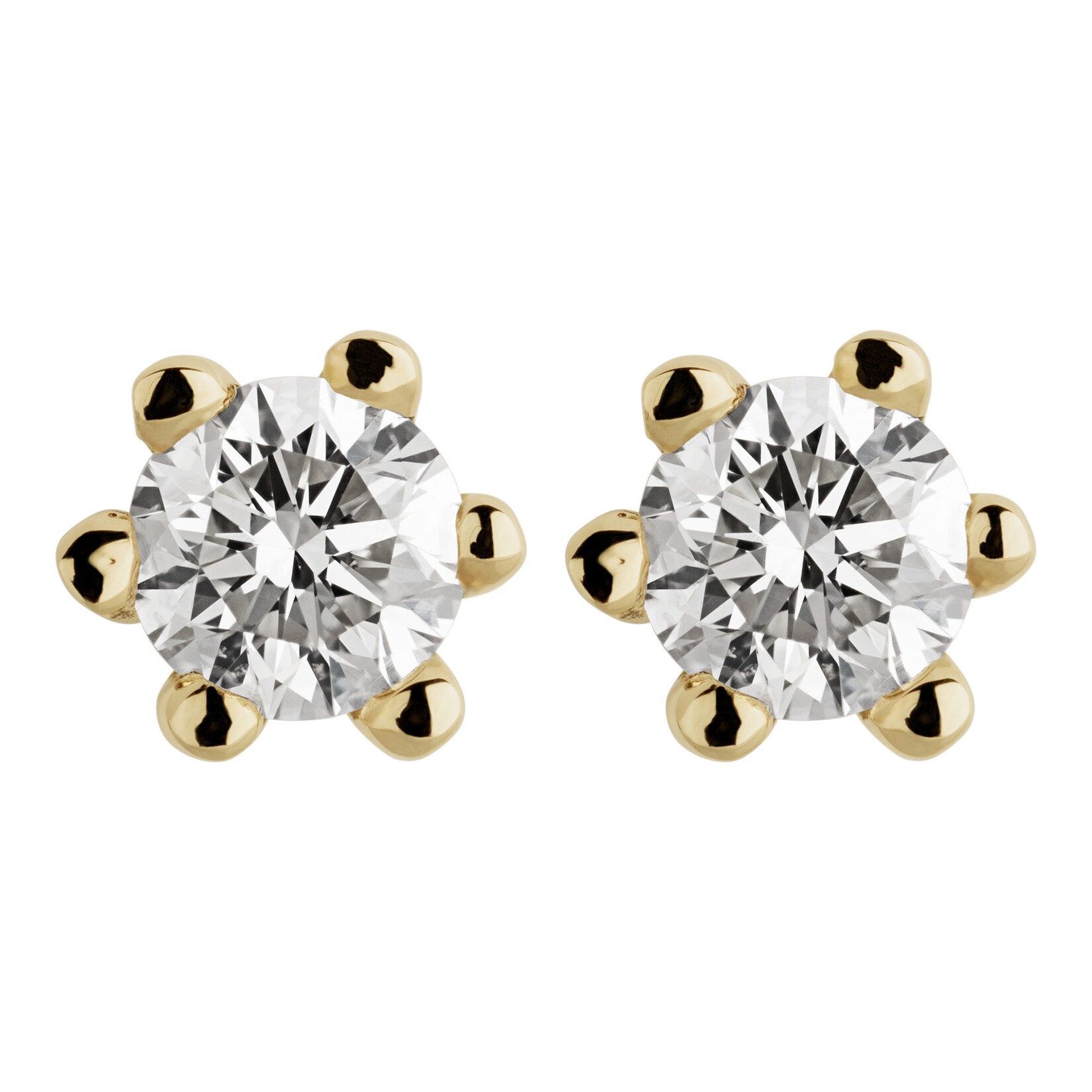 Orolino Ohrringe Gold 585 mit 2 natürlichen Brillanten zus. 0,20ct. | 04006046269285