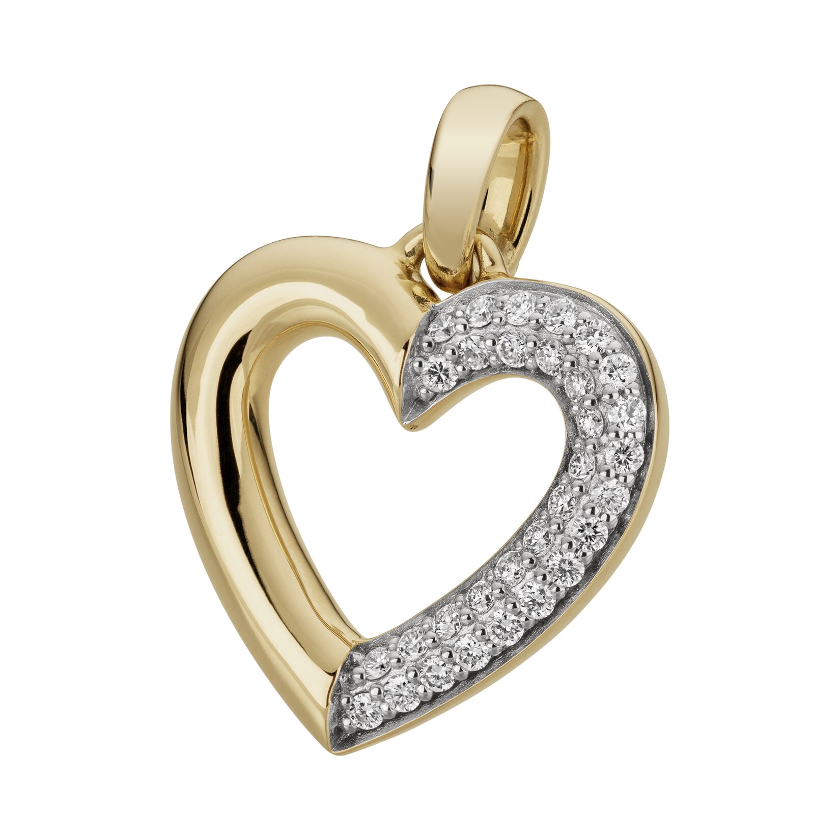 Orolino Anhänger Gold 585 Herz mit 31x Brillant zus. 0,25ct. | 04006046373951