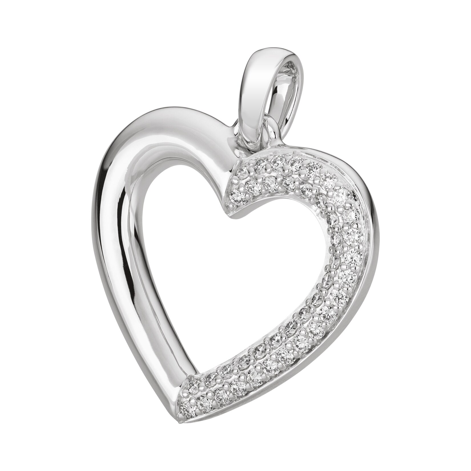 Orolino Anhänger Gold 585 Herz mit 41x Brillant zus. 0,33ct. | 04006046373968