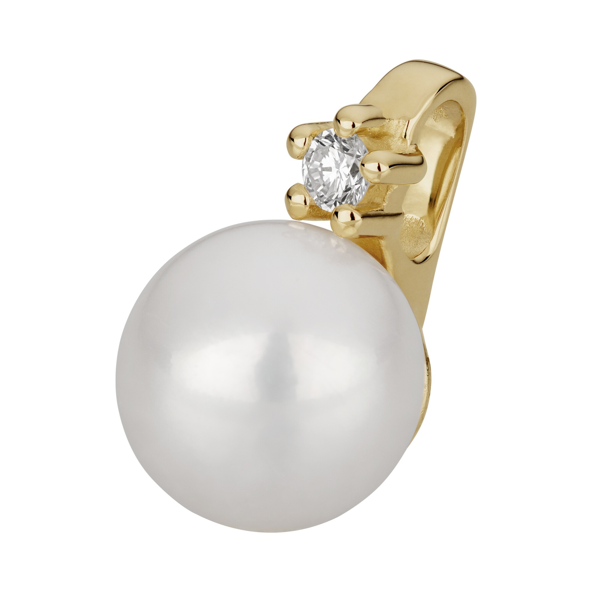 Orolino Anh&auml;nger 585 Gold mit Brillant 0,03ct. + Perle 6,5-7mm - Bild 1