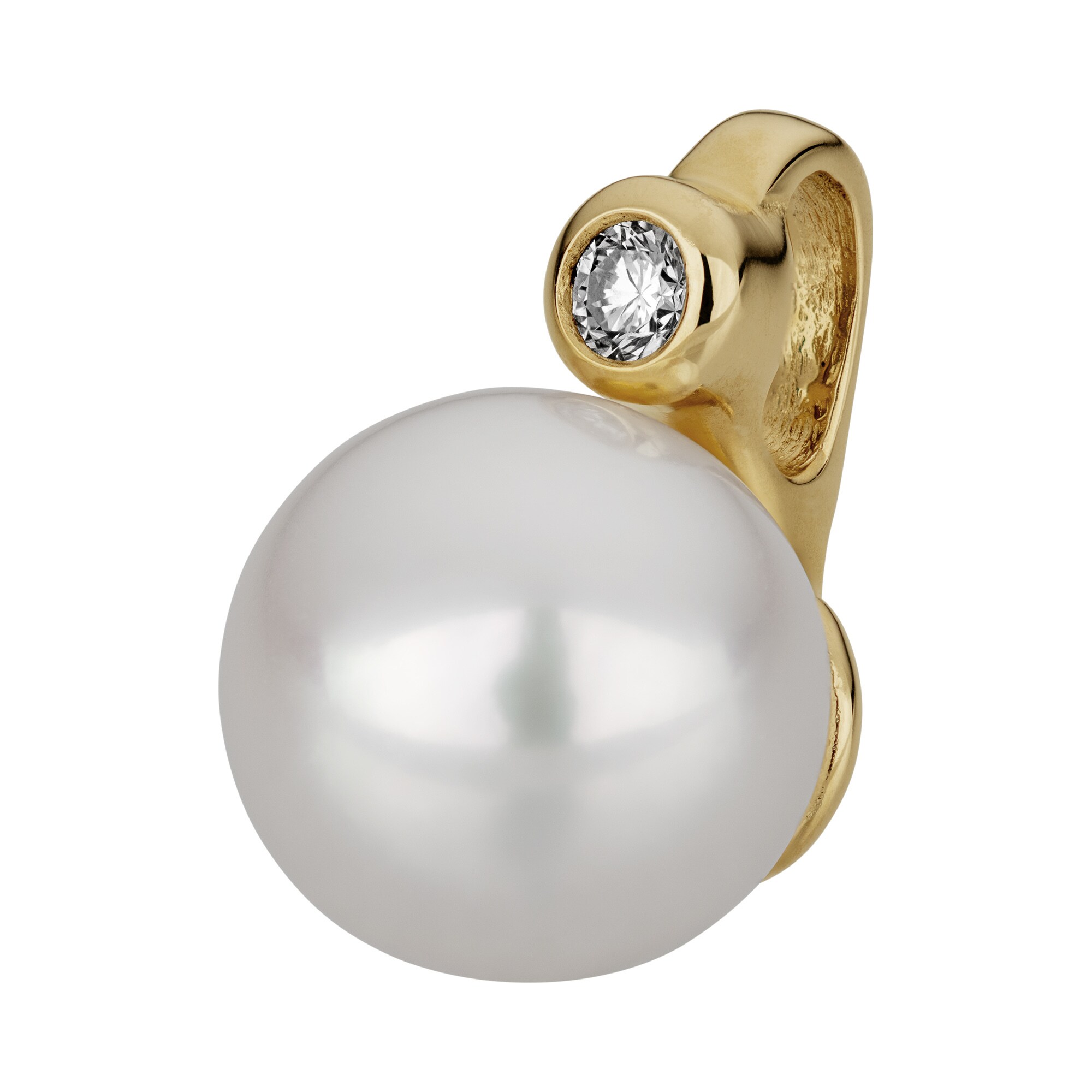 Orolino Anh&auml;nger 585 Gold mit Brillant 0,03ct. + Perle 7-7,5mm - Bild 1