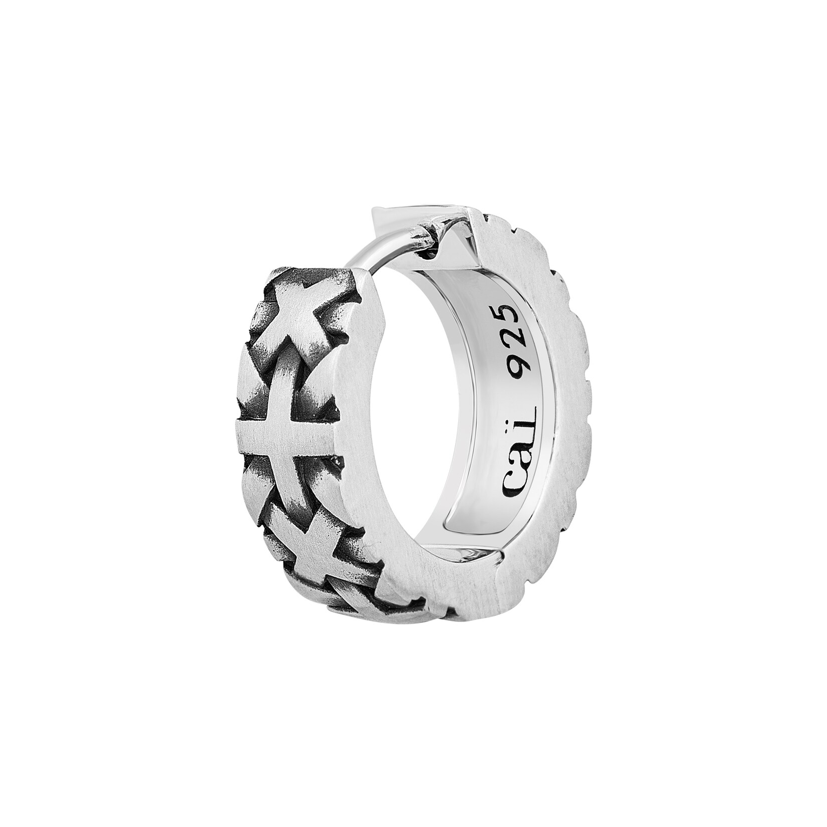cai Single-Ohrring 925 Sterling Silber matt oxidiert | 04006046350075