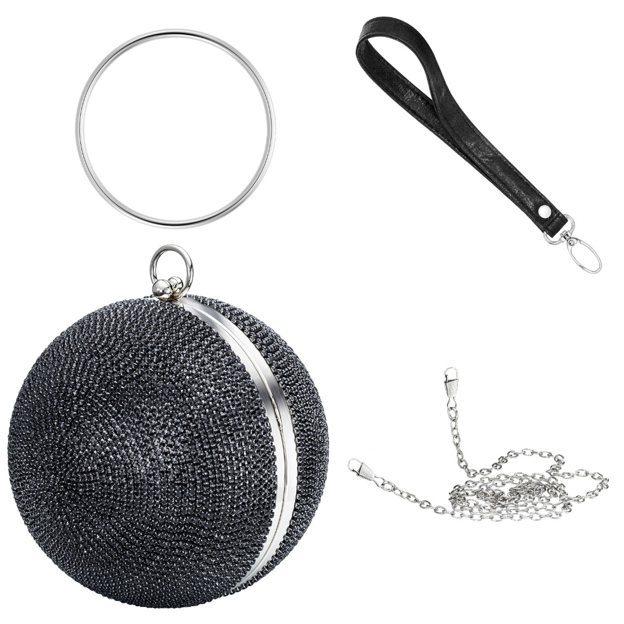 Julie Julsen Handbag Metall mit Zirkonia schwarz - Bild 1