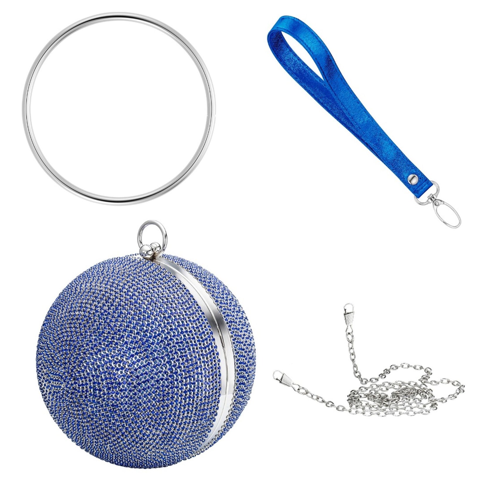 Julie Julsen Handbag Metall mit Zirkonia blau | 09120120095715