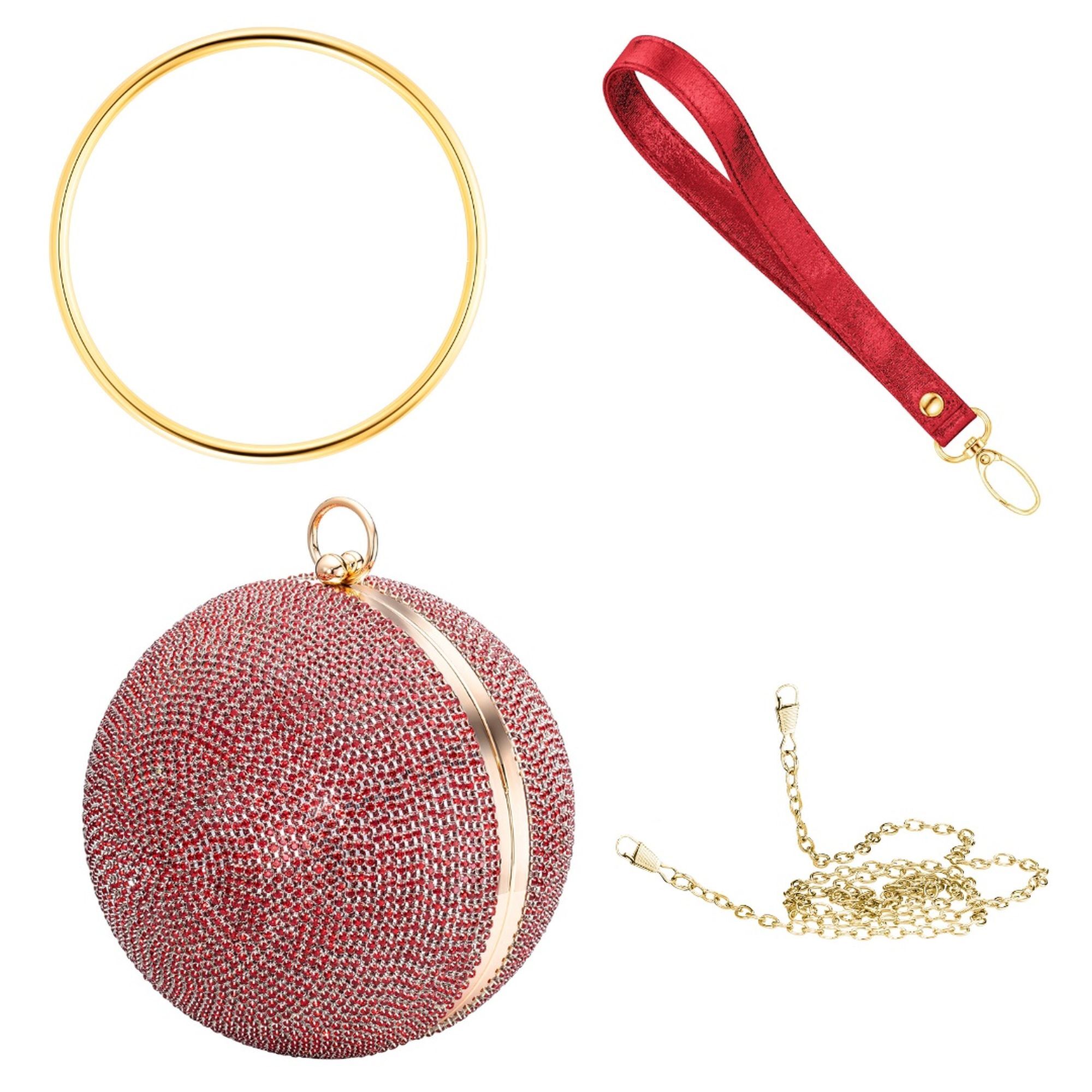 Julie Julsen Handbag Metall mit Zirkonia rot - Bild 1