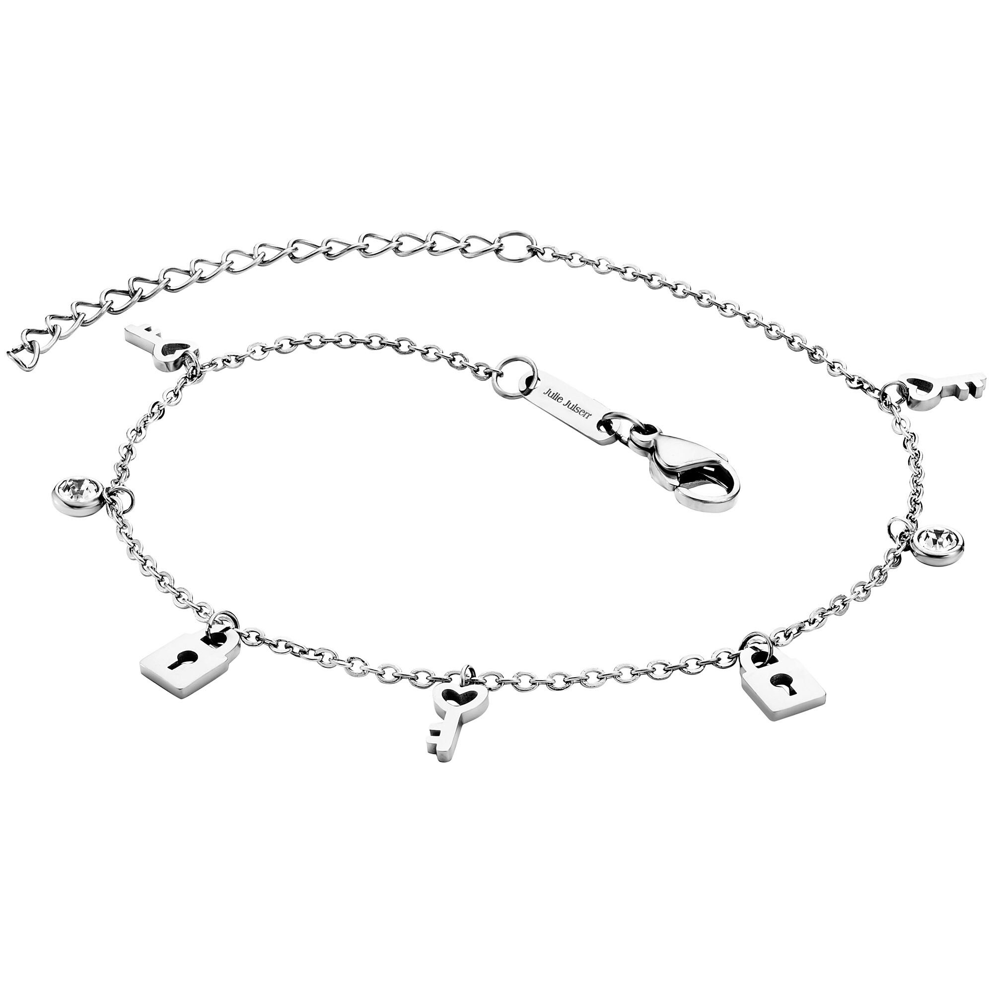 Julie Julsen Fu&szlig;kette Edelstahl rhodiniert - Bild 1