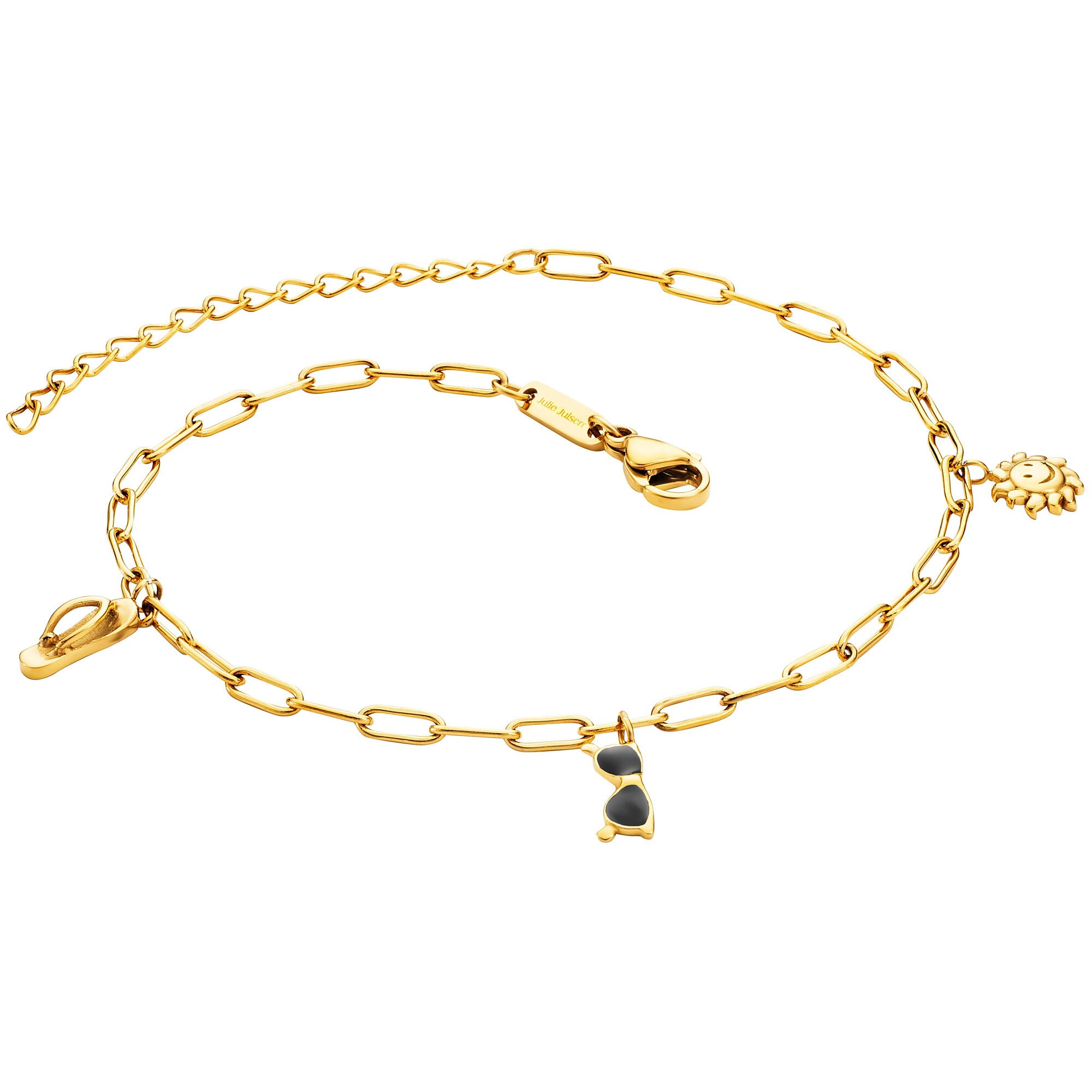 Julie Julsen Fu&szlig;kette Edelstahl vergoldet - Bild 1