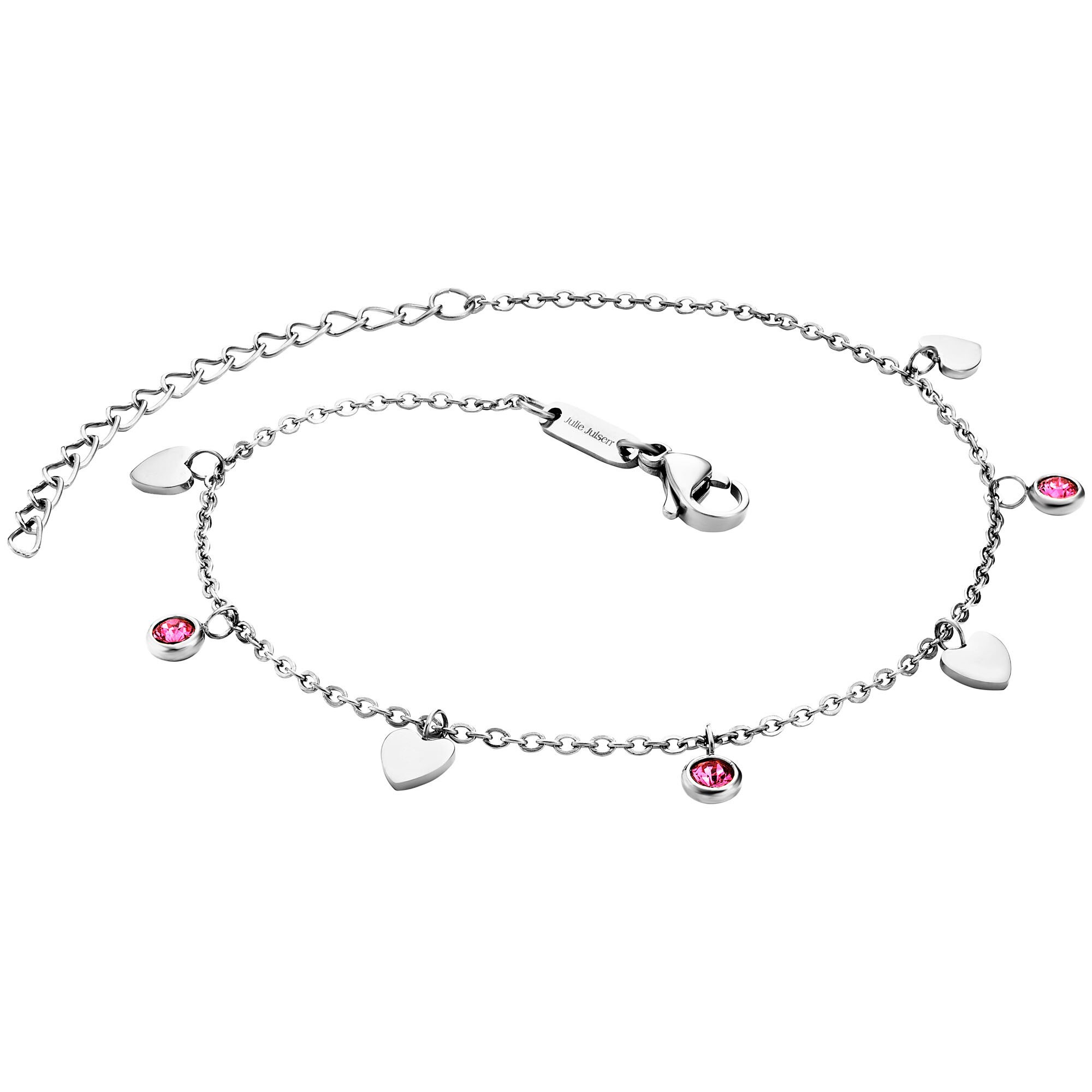 Julie Julsen Fu&szlig;kette Edelstahl rhodiniert - Bild 1