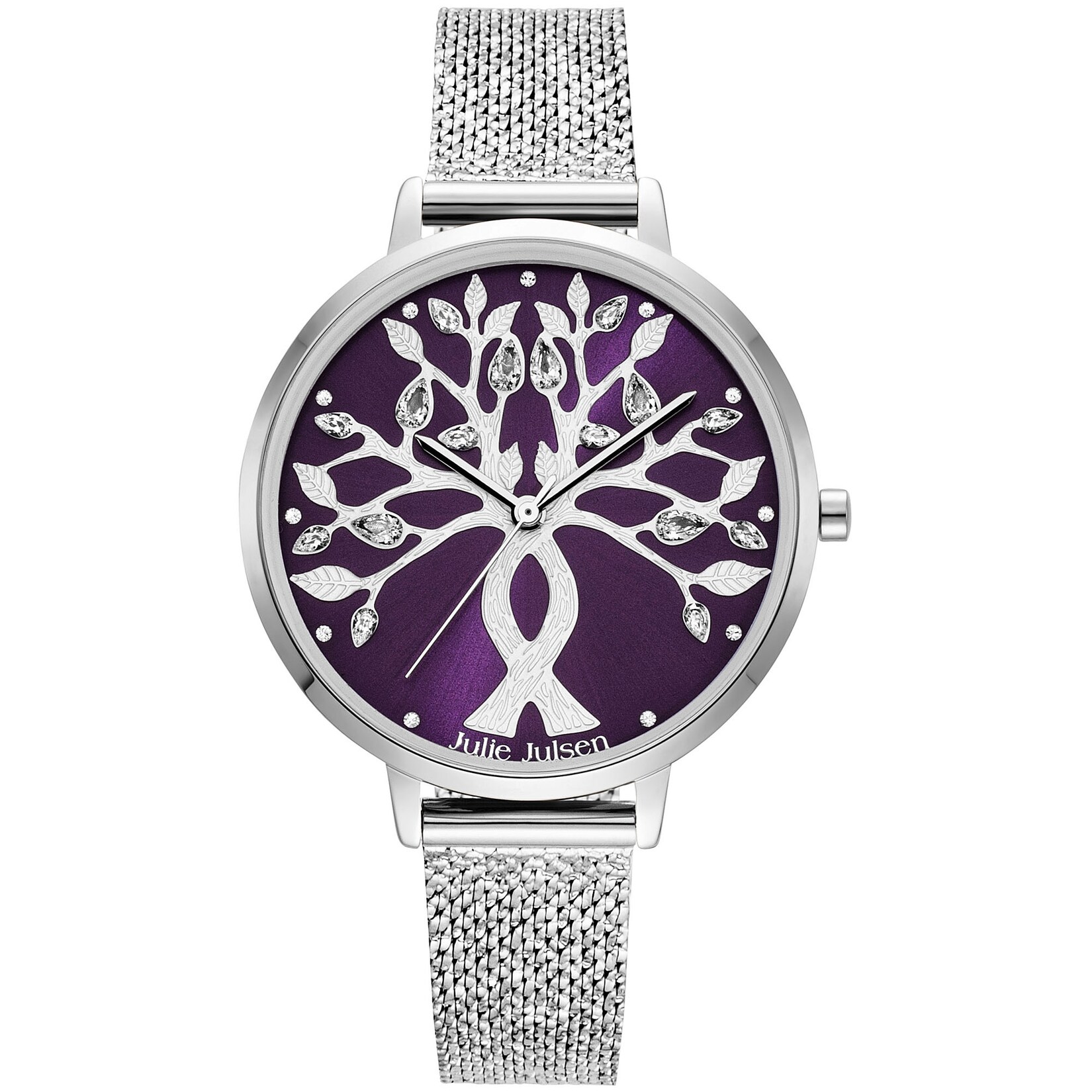 Julie Julsen Damenuhr Edelstahl silberfarben Tree of Love silver purple | 09120120092684