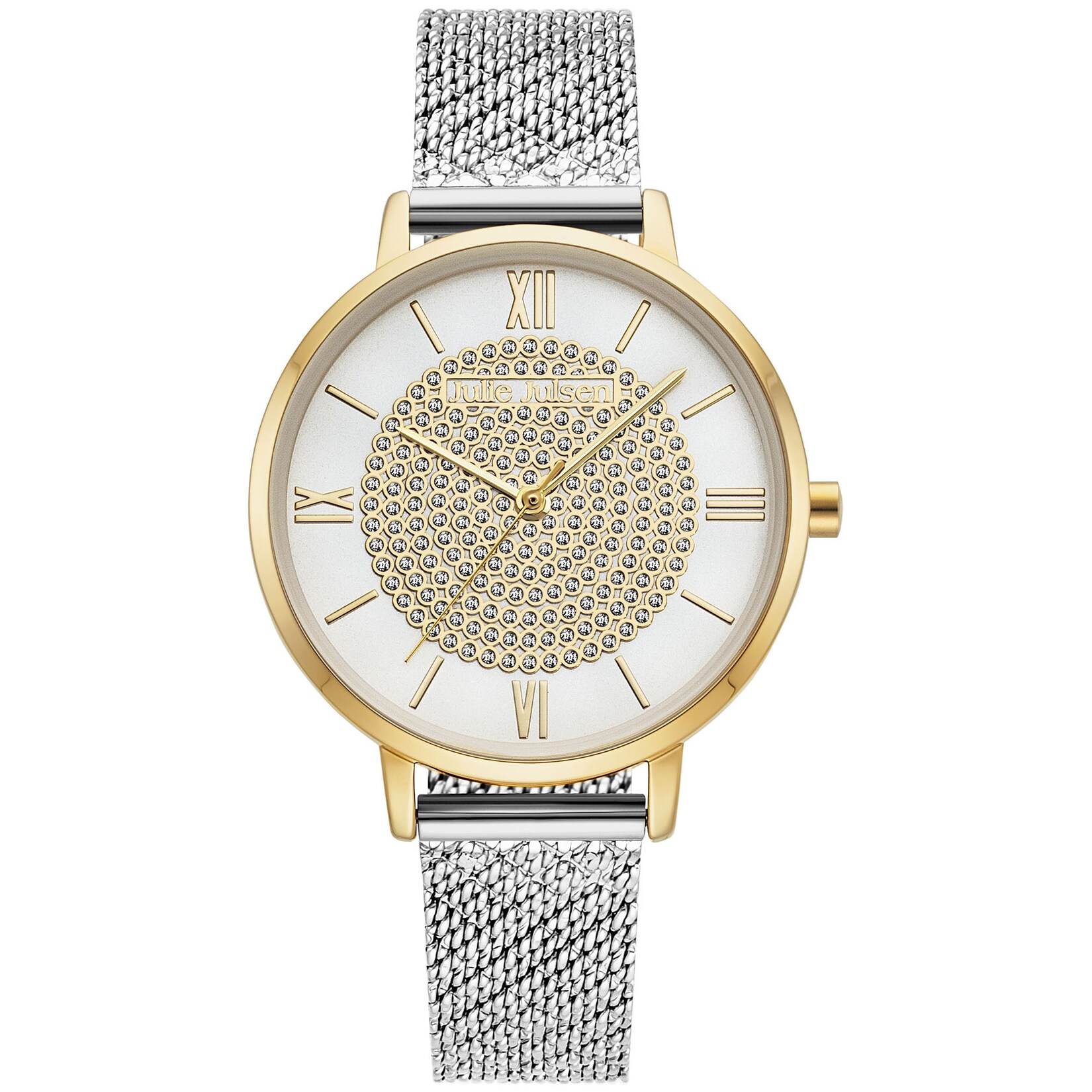 Julie Julsen Damenuhr Edelstahl gold-und silberfarben Glitter | 09120120093858