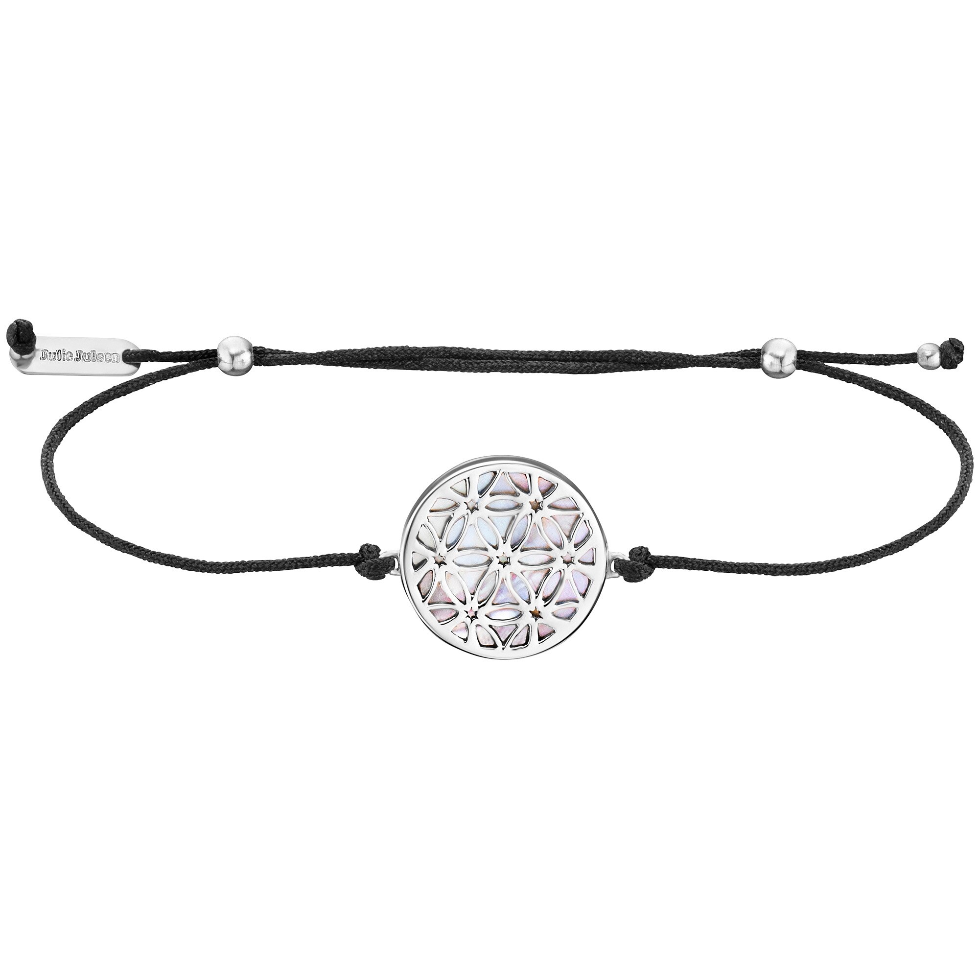 Julie Julsen Armband 925/- Sterling Silber Blume des Lebens mit Textilband - Bild 1