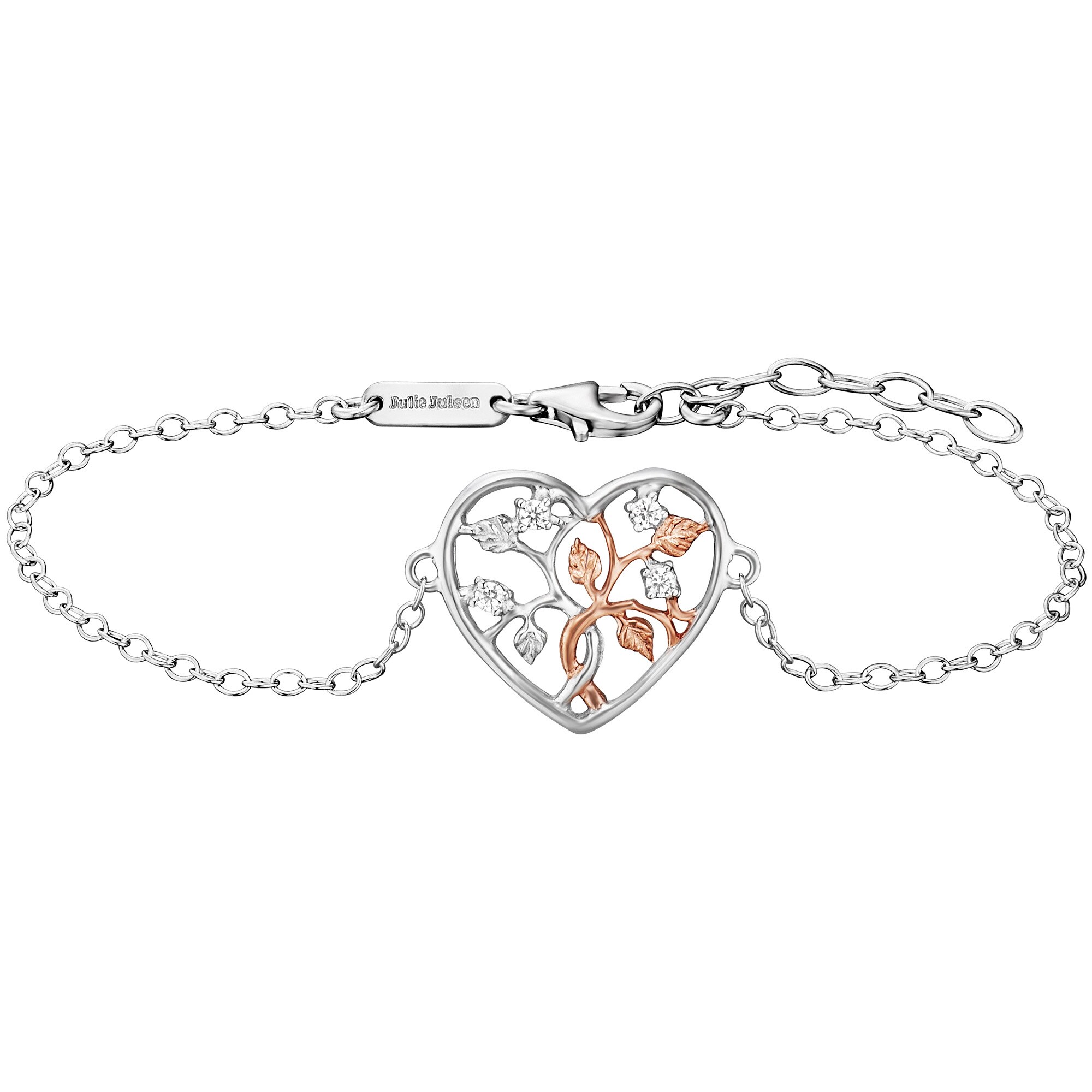 Julie Julsen Armband 925/- Sterling Silber  teils ros&eacute; vergoldet Zirkonia - Bild 1