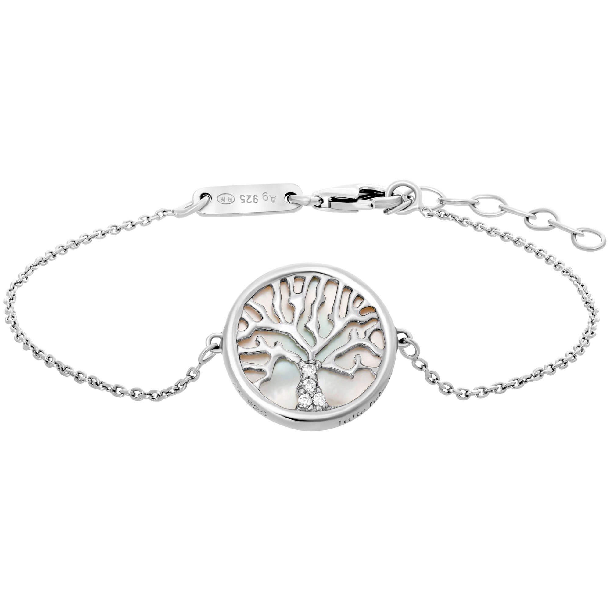 Julie Julsen Armband 925/- Sterling Silber rhodiniert Lebensbaum Perlmutt - Bild 1