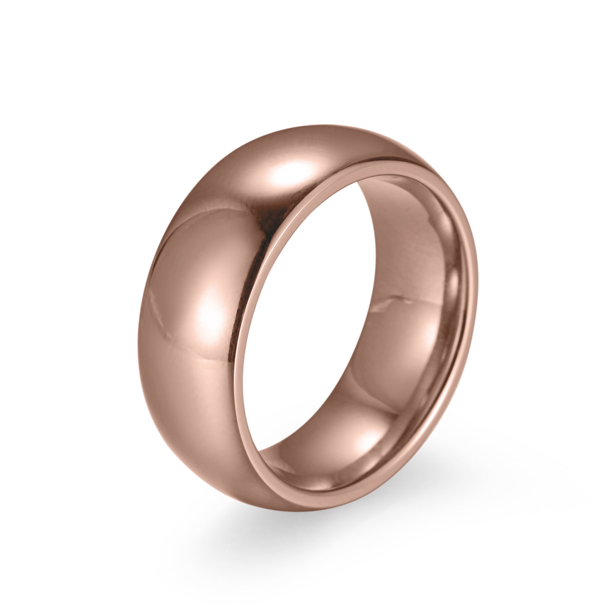 Zeeme Stainless Steel Ring Edelstahl ros&eacute;-vergoldet 8mm breit - Bild 1