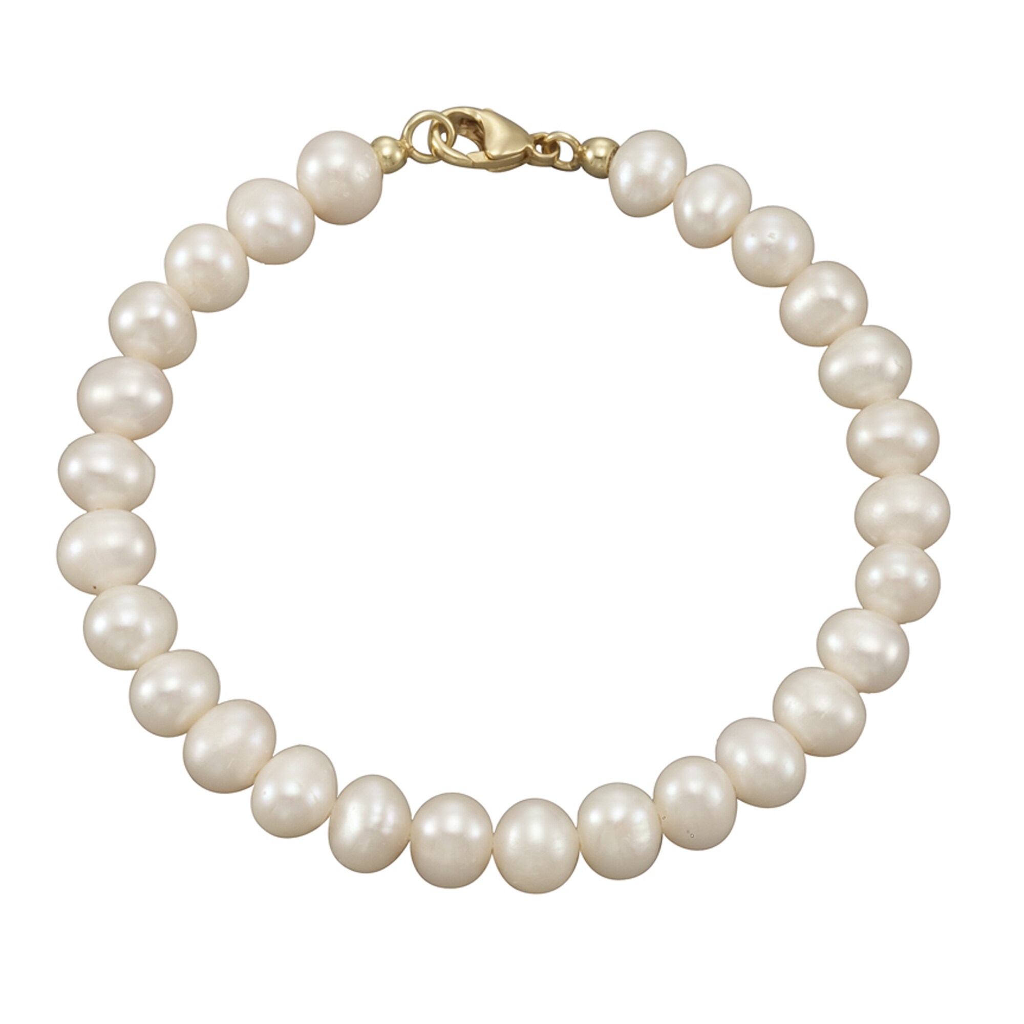 Fascination by Ellen K. Armband Gold 333 Perle wei&szlig; 7-7,5mm - Bild 1