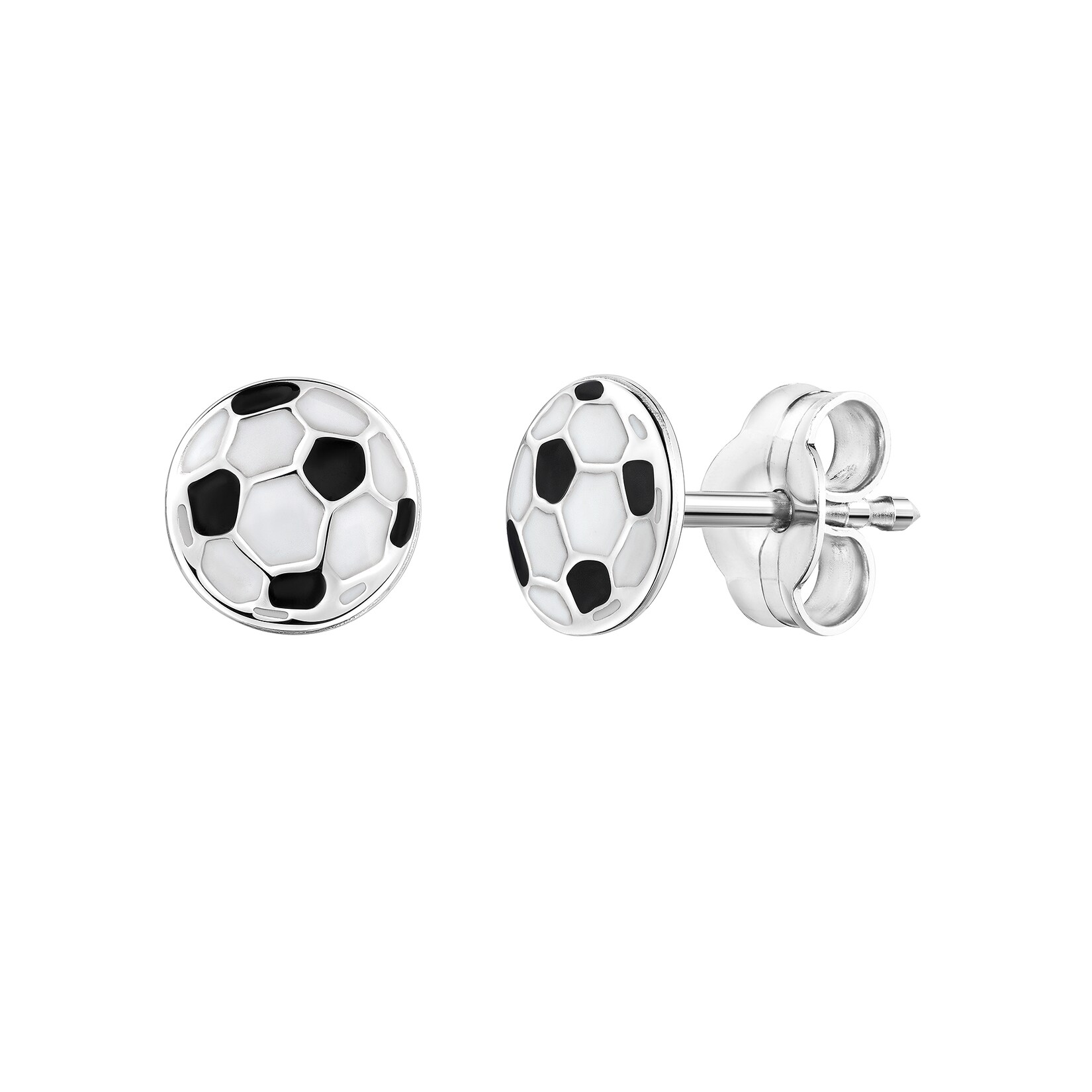 Zeeme for Kids Ohrstecker 925/- Sterling Silber rhodiniert Fußball