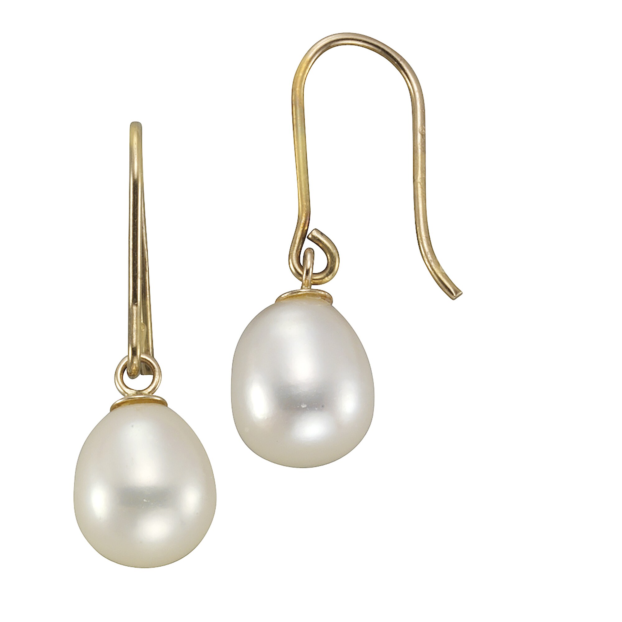 Fascination by Ellen K. Ohrringe Gold 333 Perle wei&szlig; 9x7,5mm - Bild 1