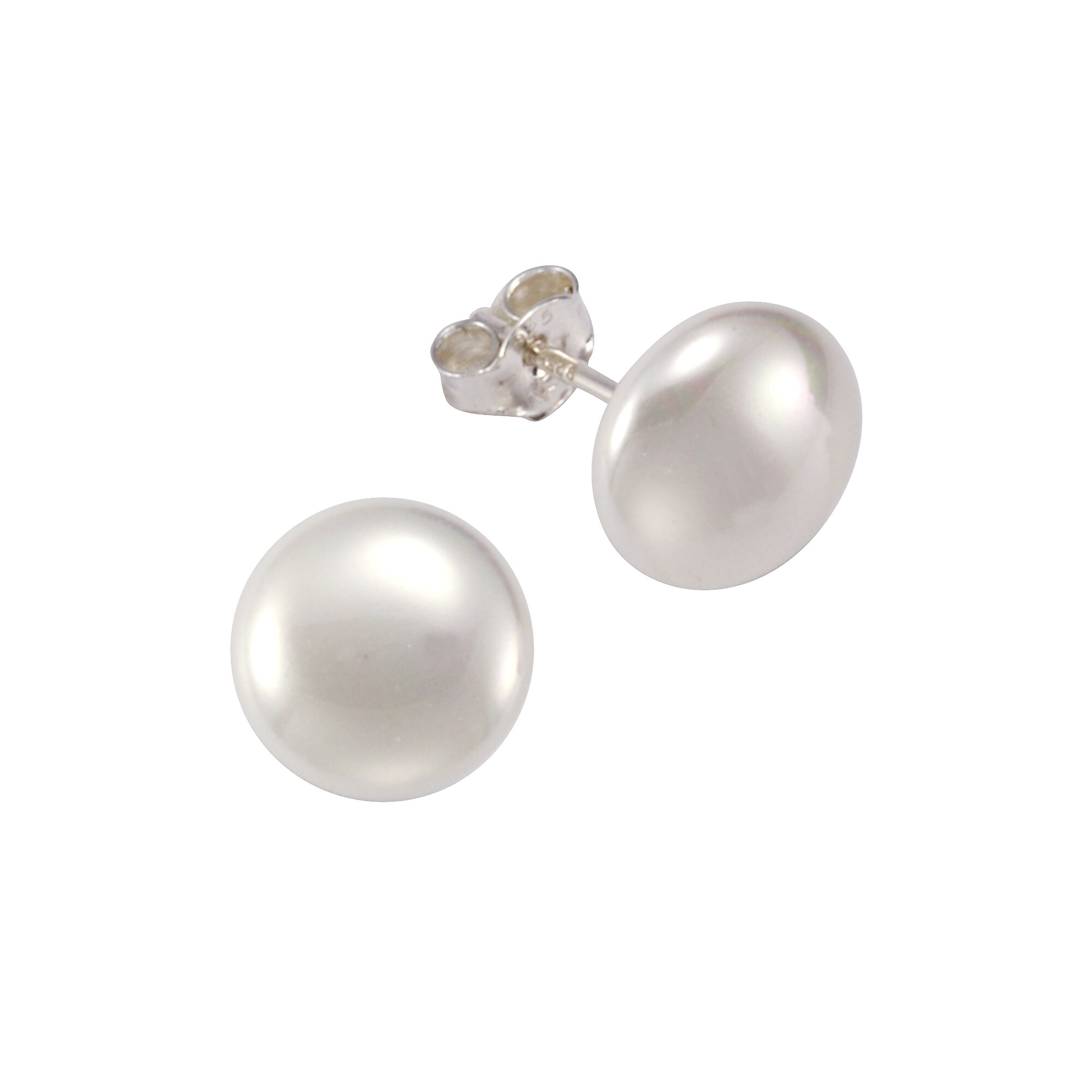 Zeeme Pearls Ohrringe Silber 925 rhodiniert mit wei&szlig;er Muschelkernperle - Bild 1