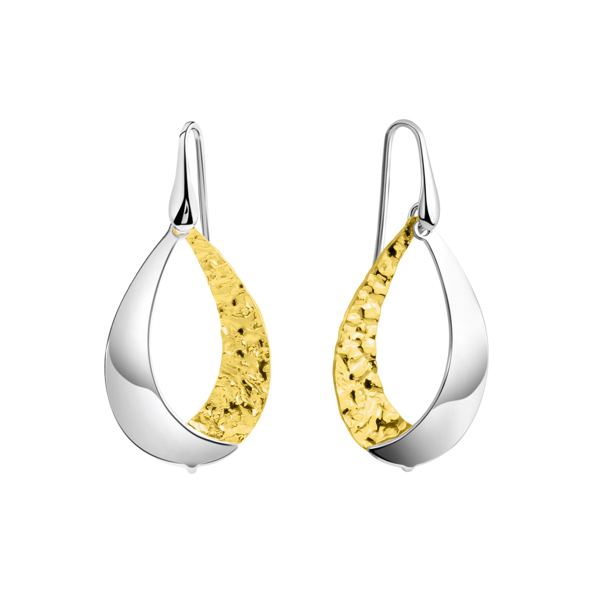 Zeeme Silber Ohrh&auml;nger 925/- Sterling Silber bicolor - Bild 1