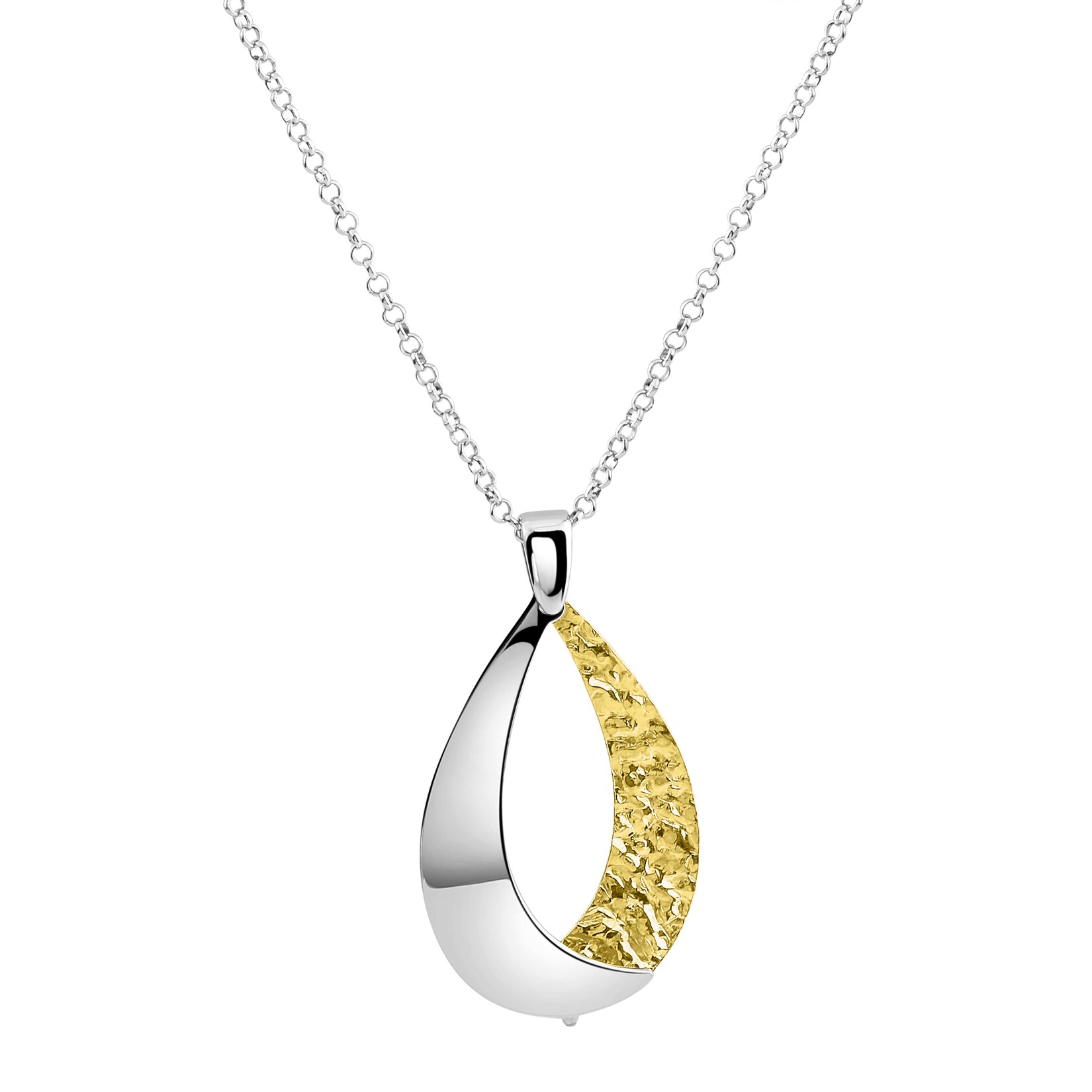 Zeeme Silber Anhänger mit Kette 925/- Sterling Silber bicolor | 04006046399623