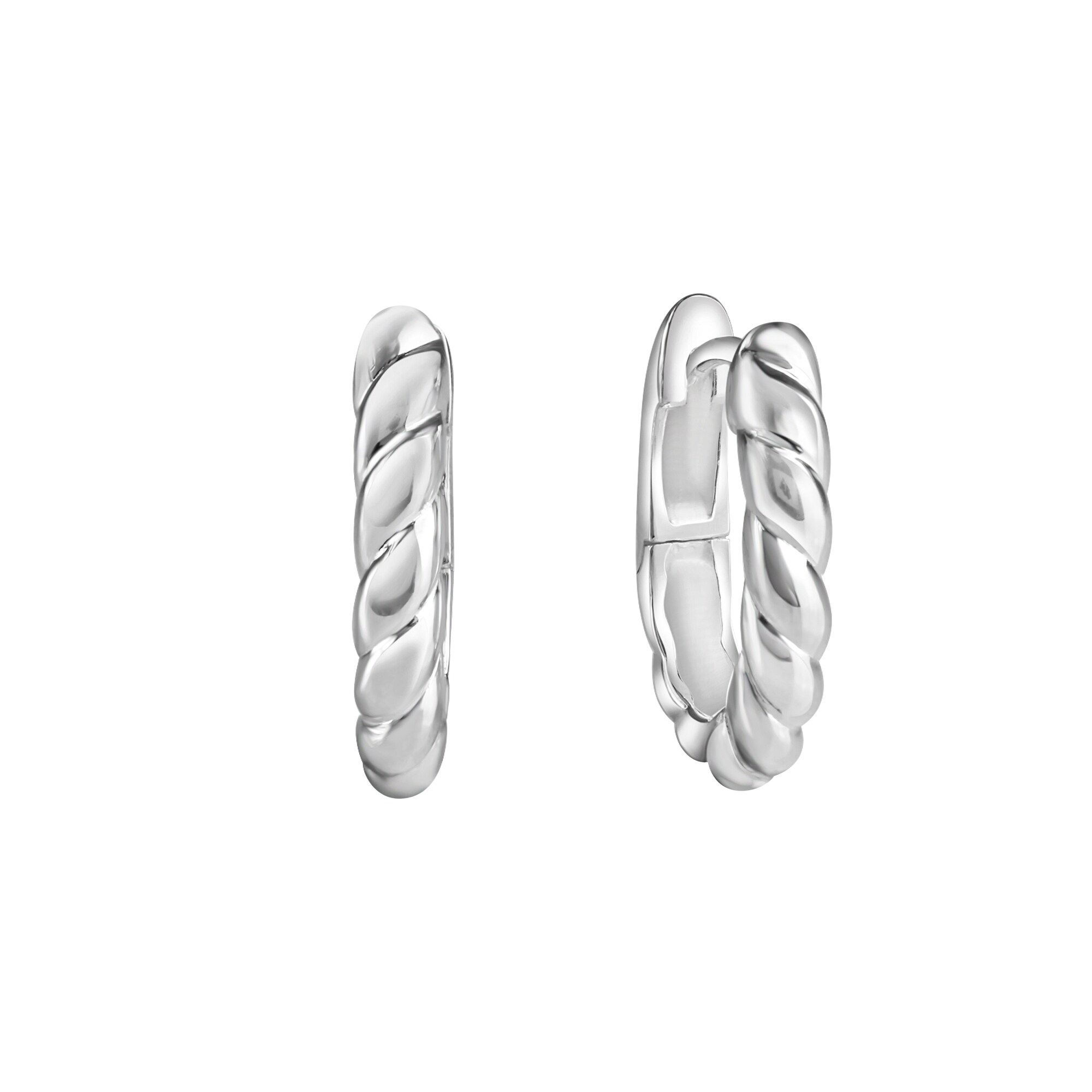 Celesta Silber Klappcreolen 925 Sterling Silber rhodiniert - Bild 1