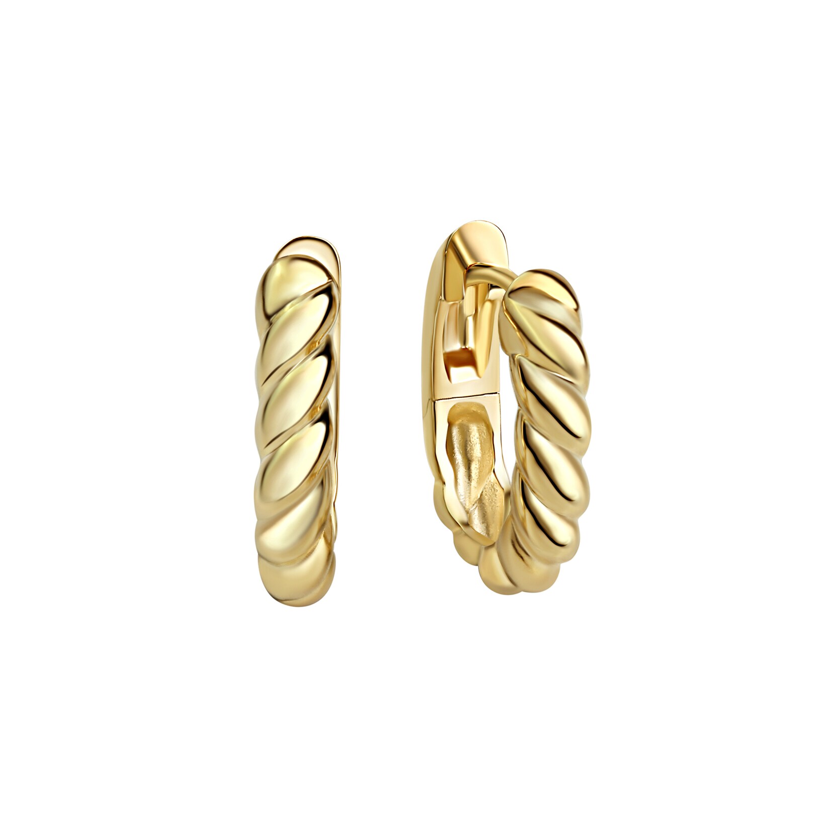 Celesta Silber Klappcreolen 925 Sterling Silber vergoldet | 04006046420075