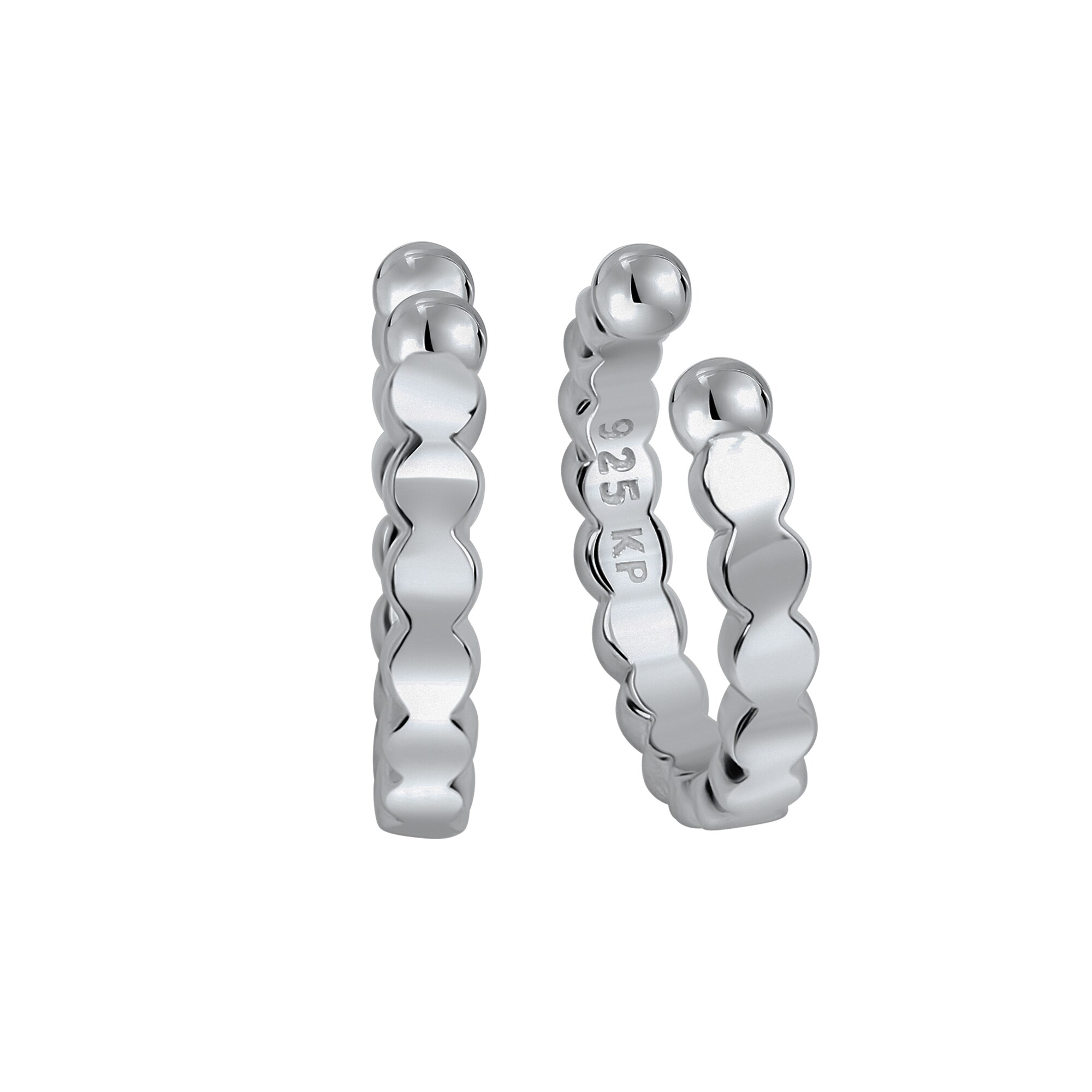 Zeeme Basic Ohrklemme Silber 925 rhodiniert 12mm Durchmesser - Bild 1