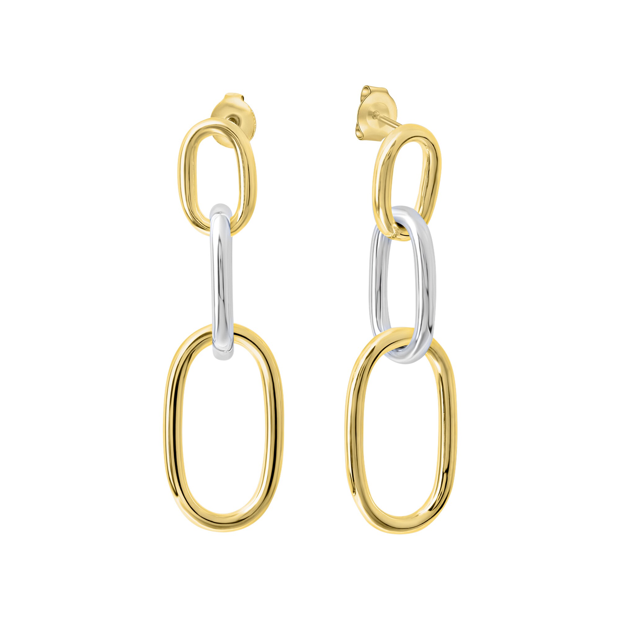 Celesta Silber Ohrh&auml;nger 925  Sterling Silber zweifarbig - Bild 1