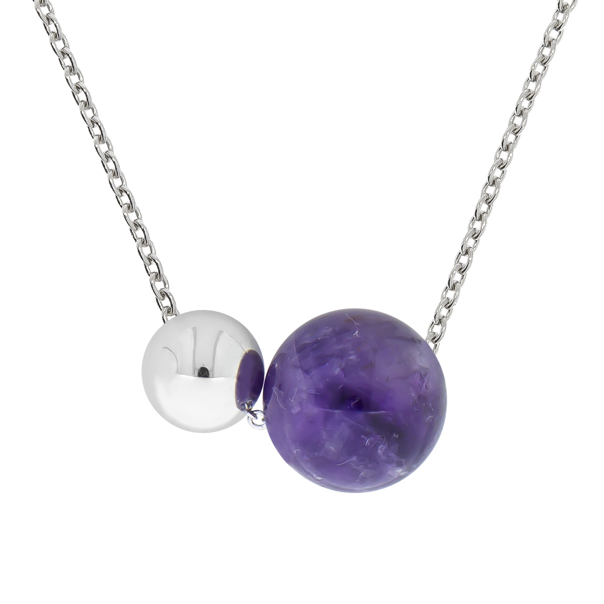 Zeeme Gemstones Collier 925 Silber Amethyst - Bild 1