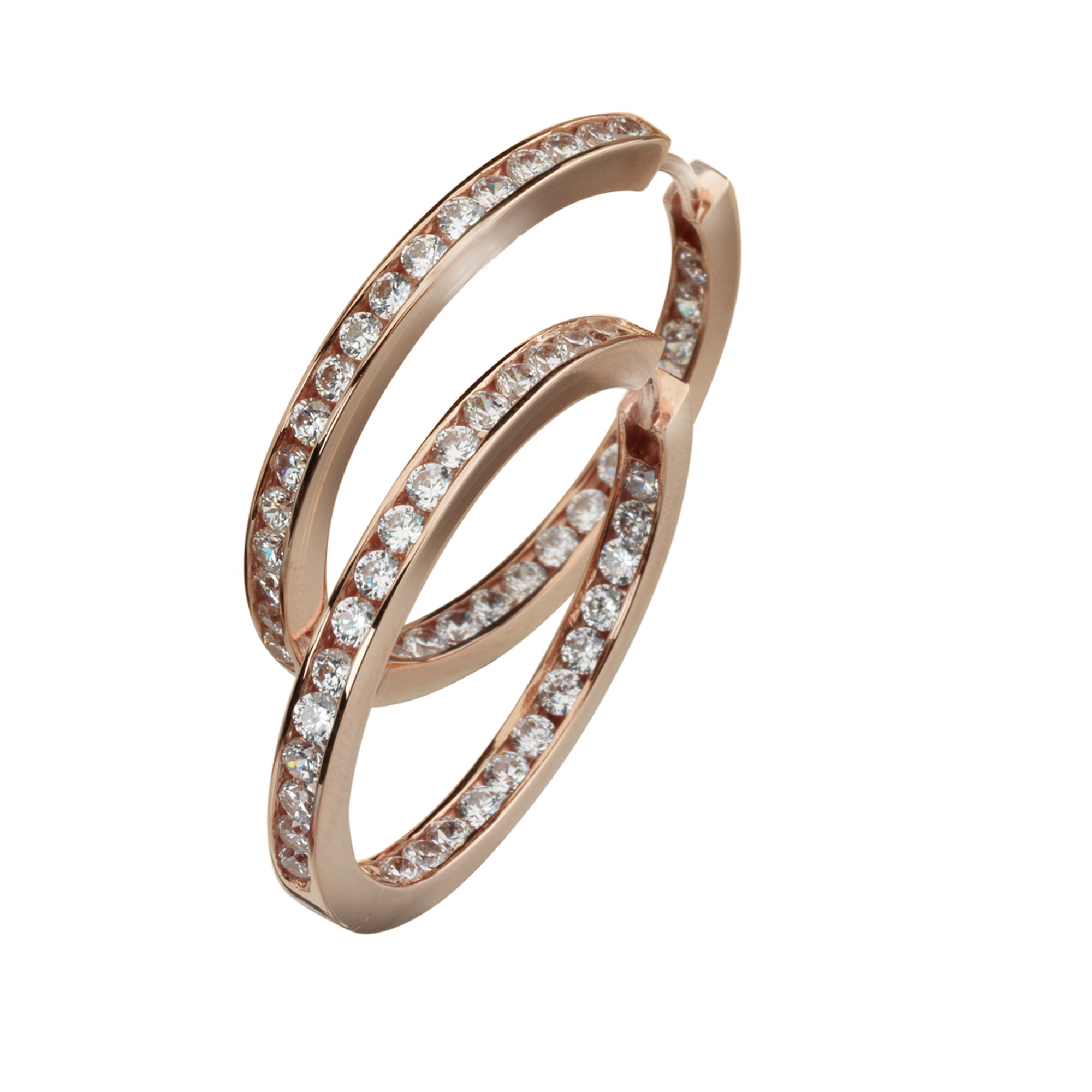 Celesta Silber Ohrring 925 Sterling Silber ros&eacute;vergoldet Zirkonia - Bild 1