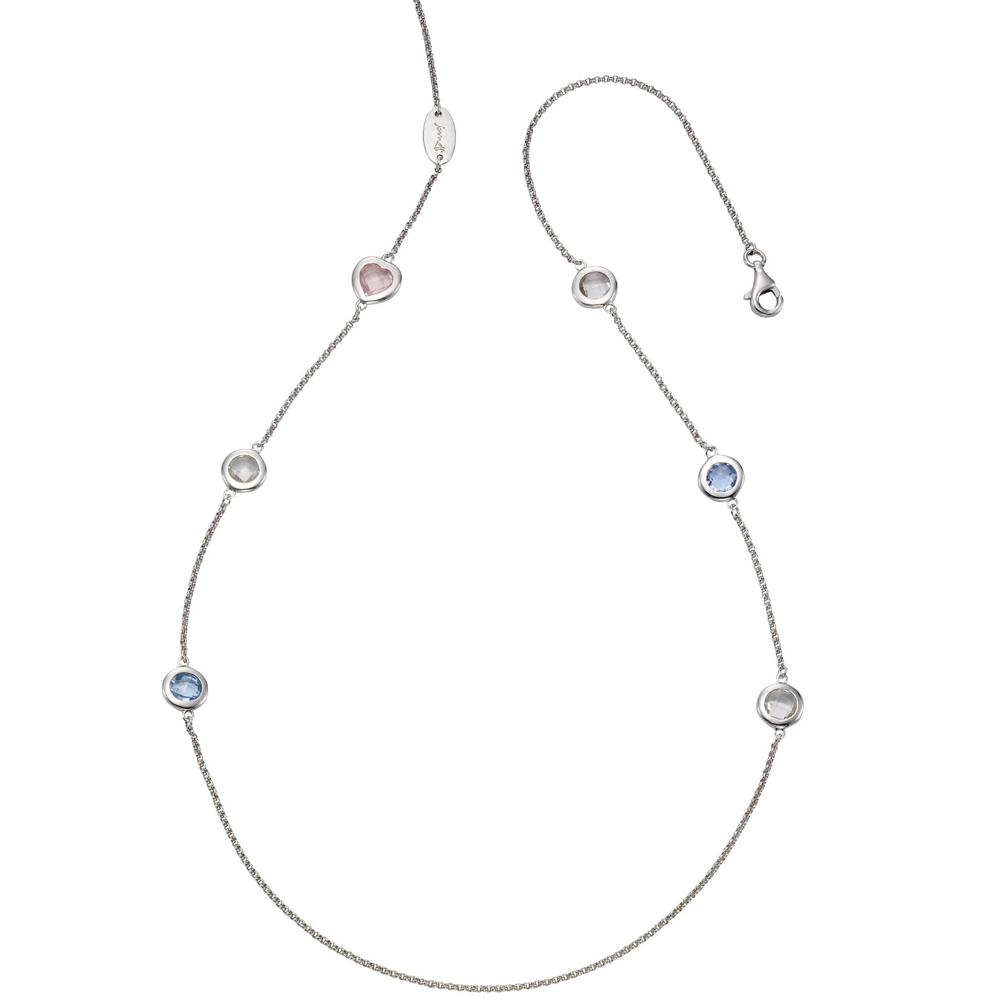 Jamelli Collier 925 Silber rhodiniert Echtstein - Bild 1