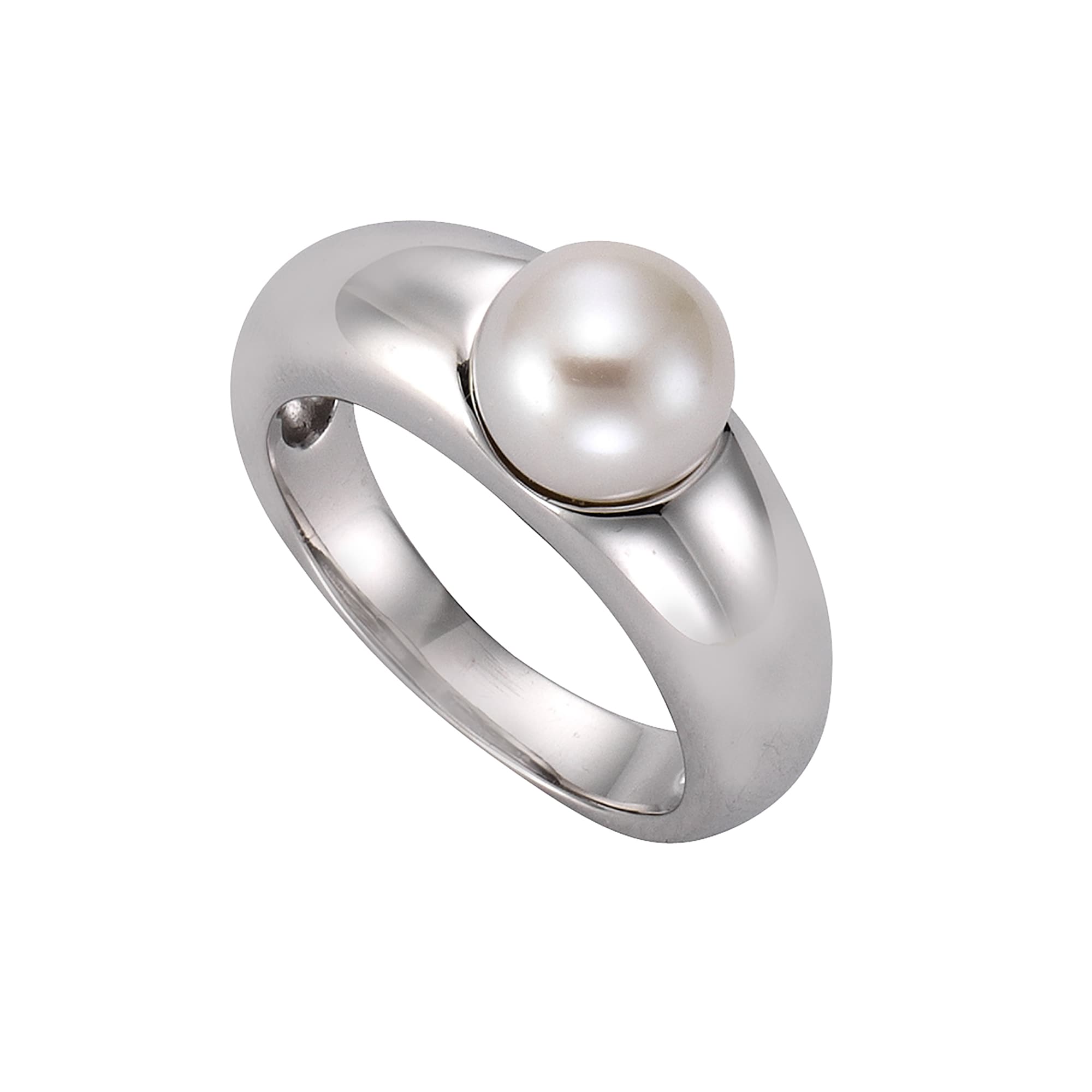 Zeeme Pearls Ring 925 Sterling Silber Muschelkernperle wei&szlig; - Bild 1