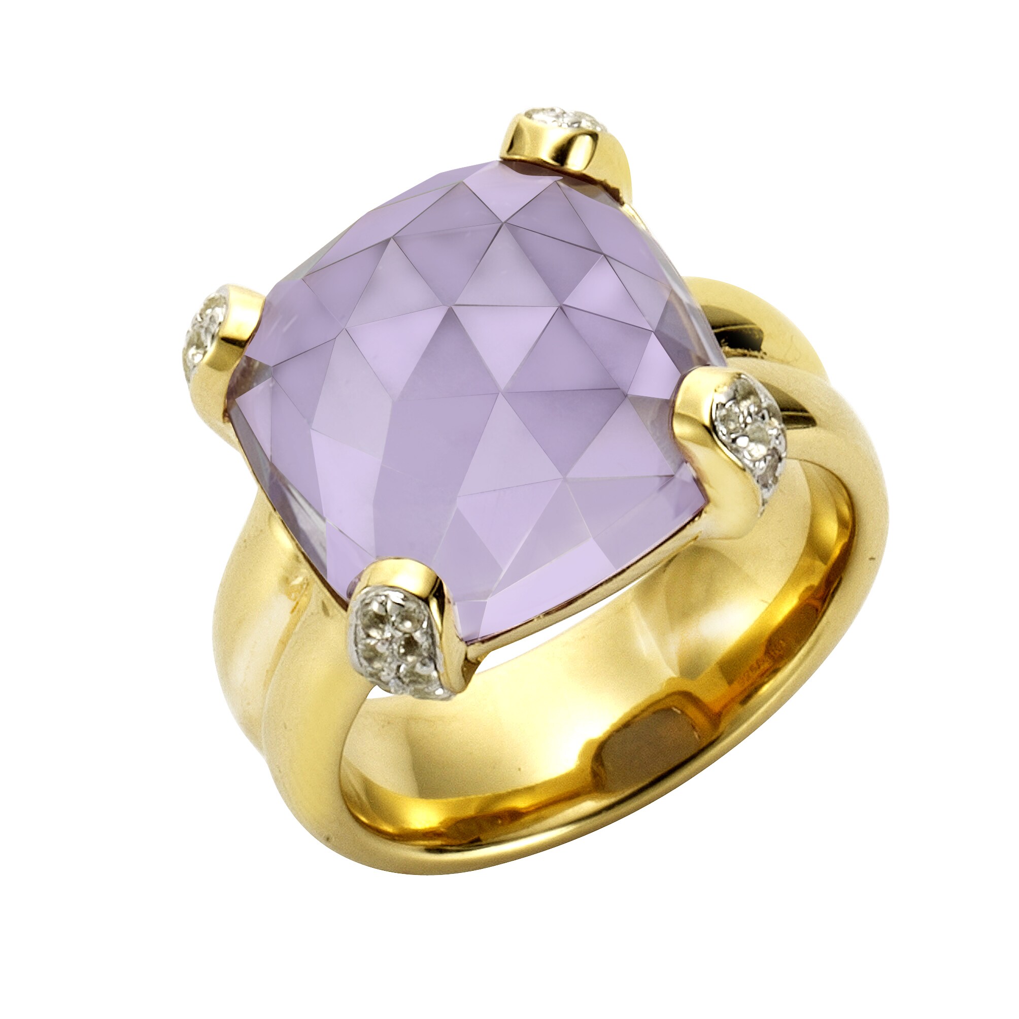 Jamelli Ring 925 Silber Quarz (beh.) Wei&szlig;topas - Bild 1