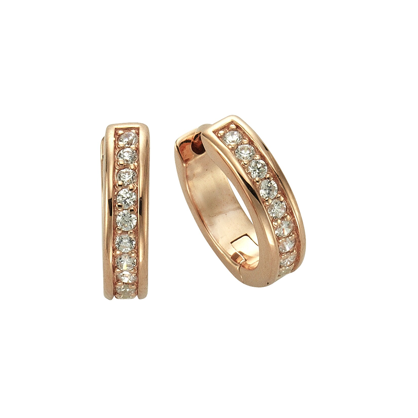 Celesta Silber Ohrring 925/- Sterling Silber rosévergoldet Zirkonia | 04006046218047