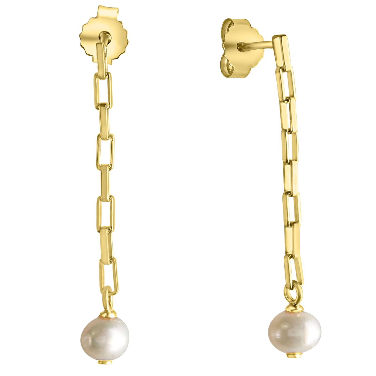 Celesta Silber Ohrring 925 Silber vergoldet mit S&uuml;&szlig;wasserzuchtperlen - Bild 1