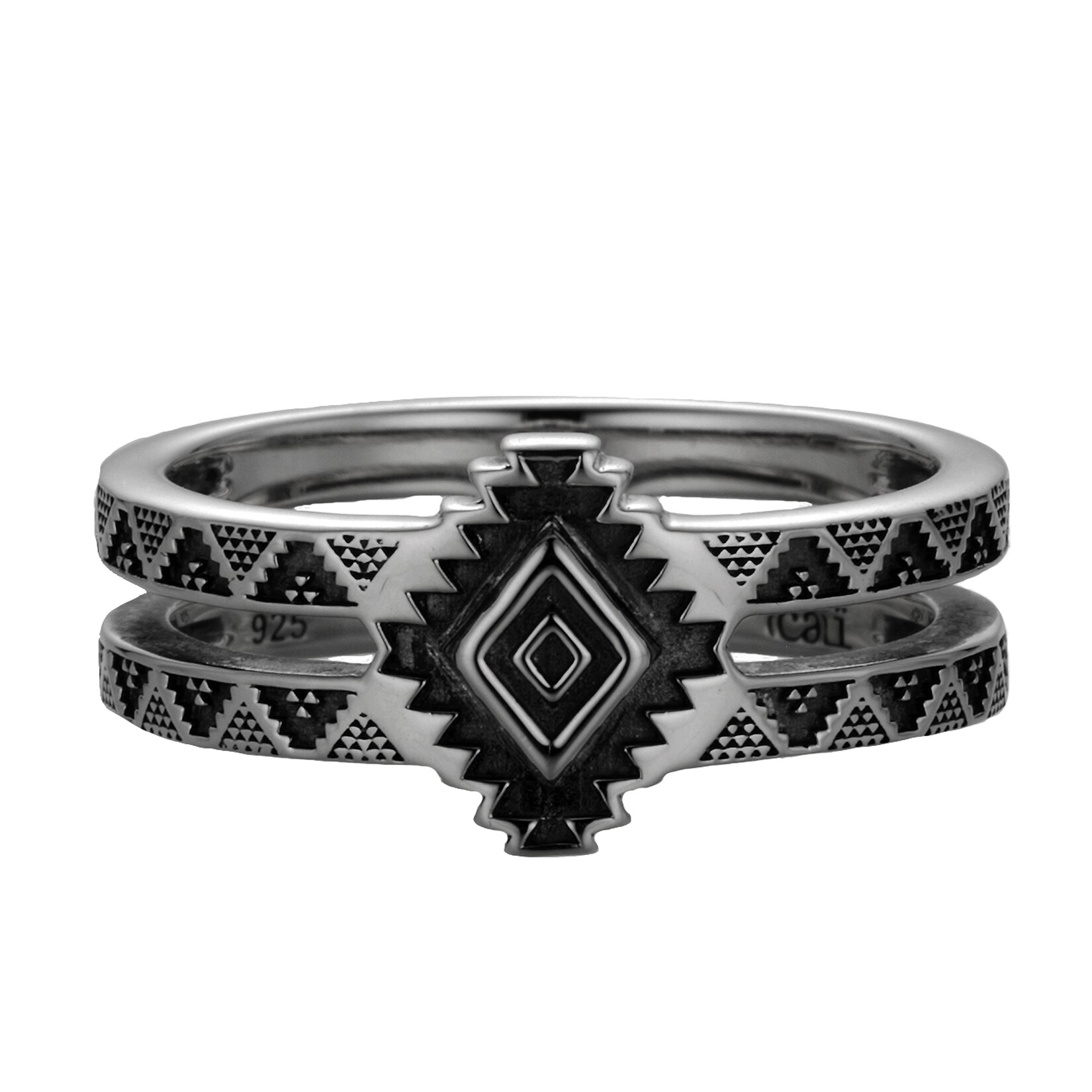 cai Ring 925/- Sterling Silber oxidiert Amerika