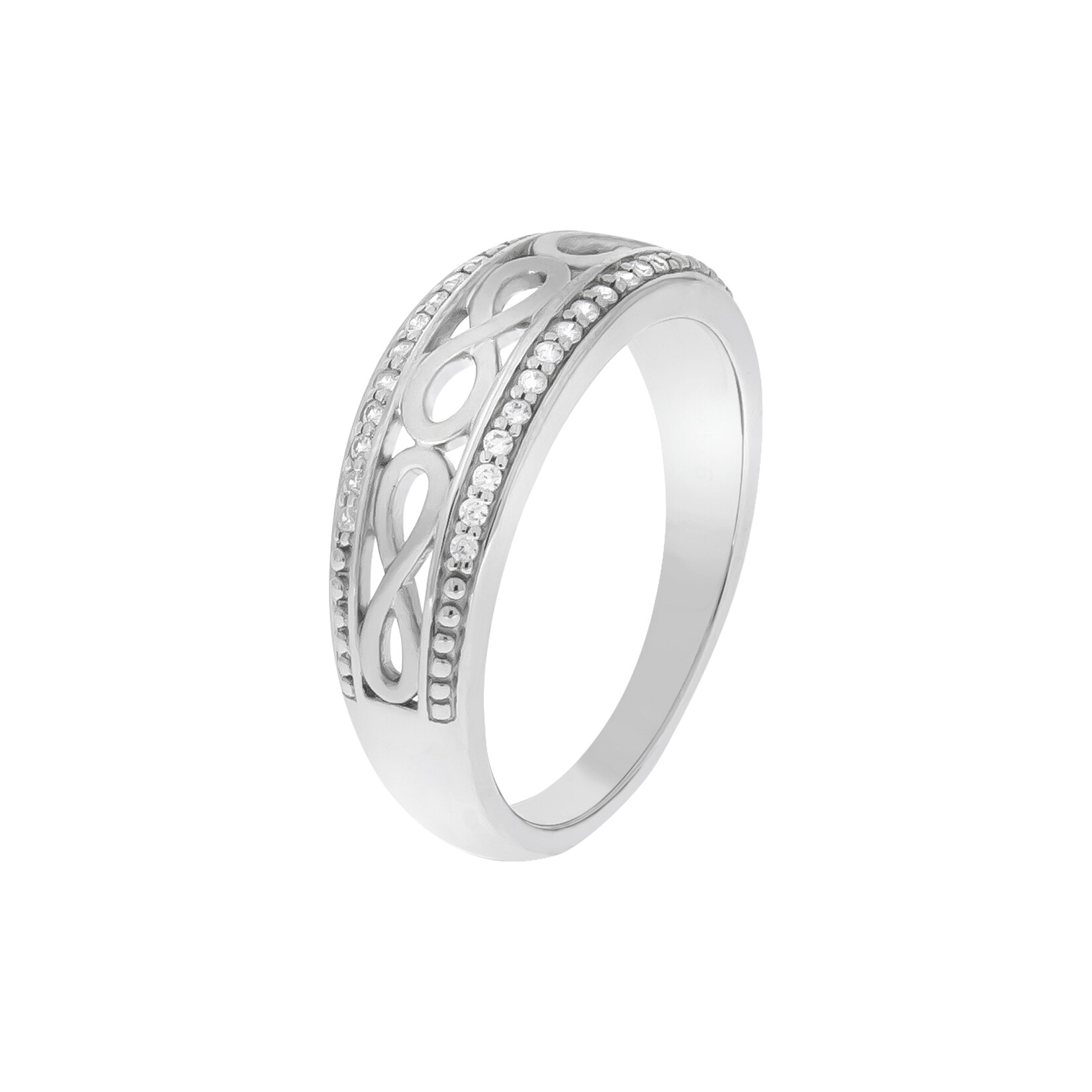 Zeeme Silber Ring Silber 925 glanz/mattiert Zirkonia