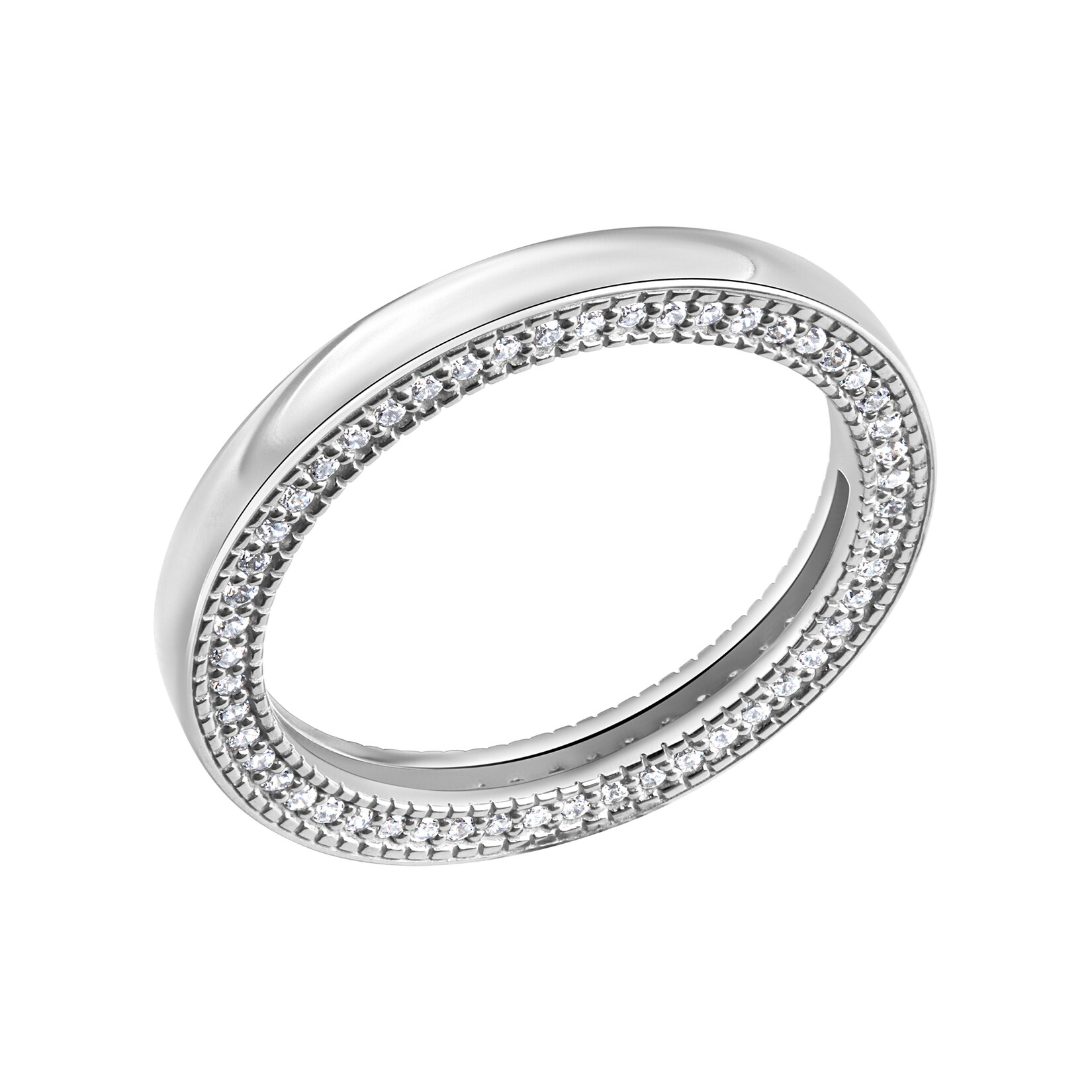 Celesta Silber Ring Silber 925 rhodiniert mit 104 weißen Zirkonia-Steinen