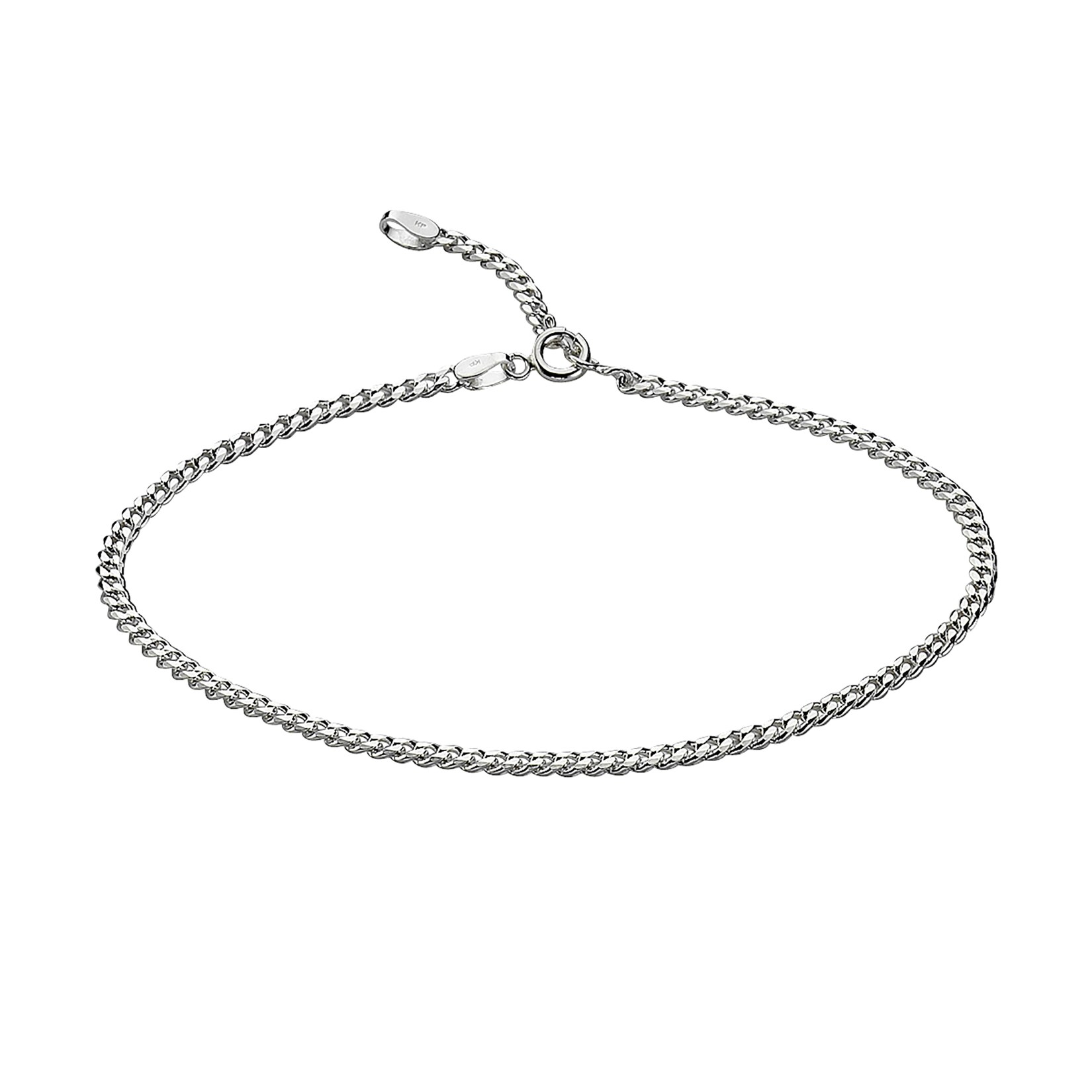 Zeeme Silber Fußkette 925 Silber 23-26cm lang
