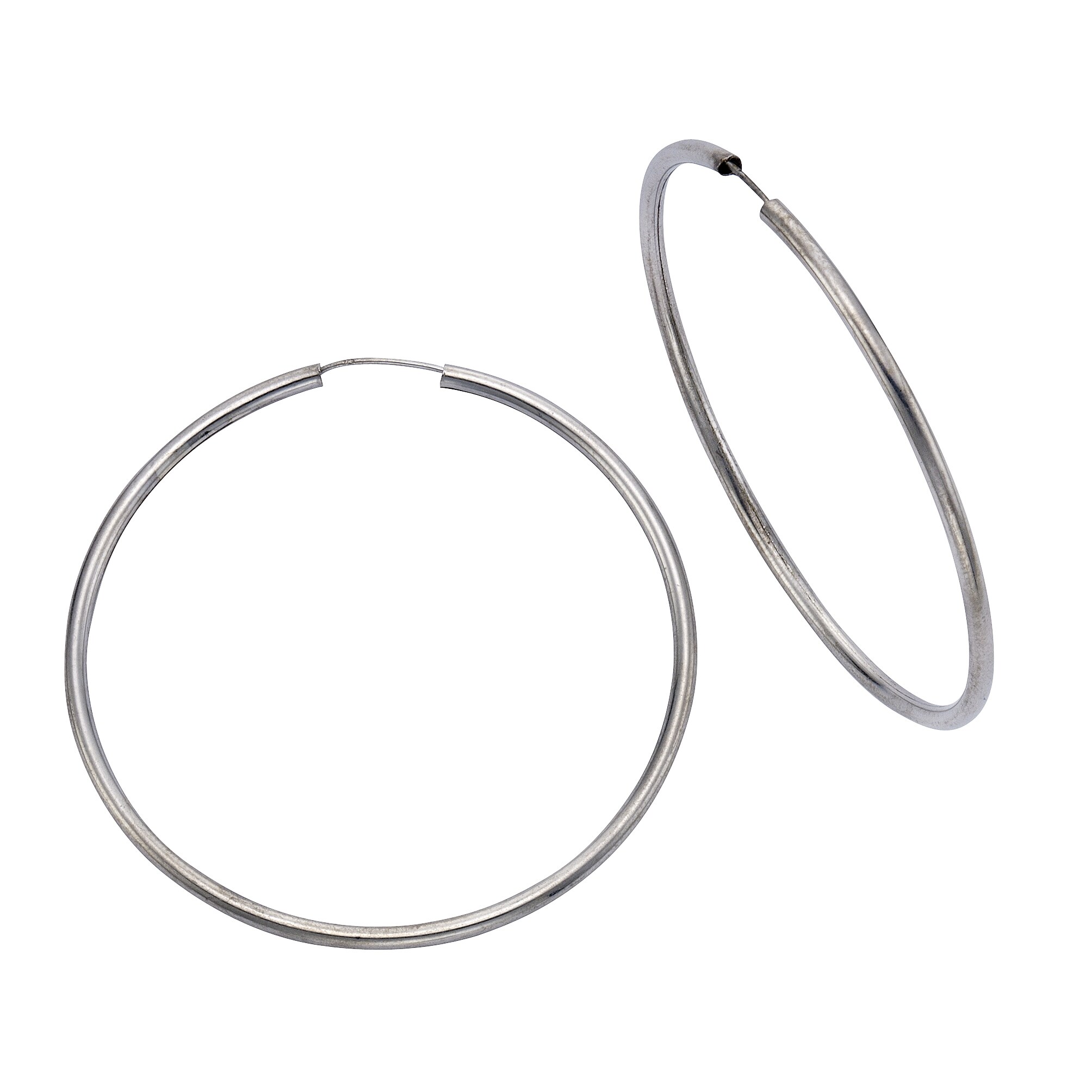 Celesta Silber Creolen 925 Silber rhodiniert 5,0cm - Bild 1