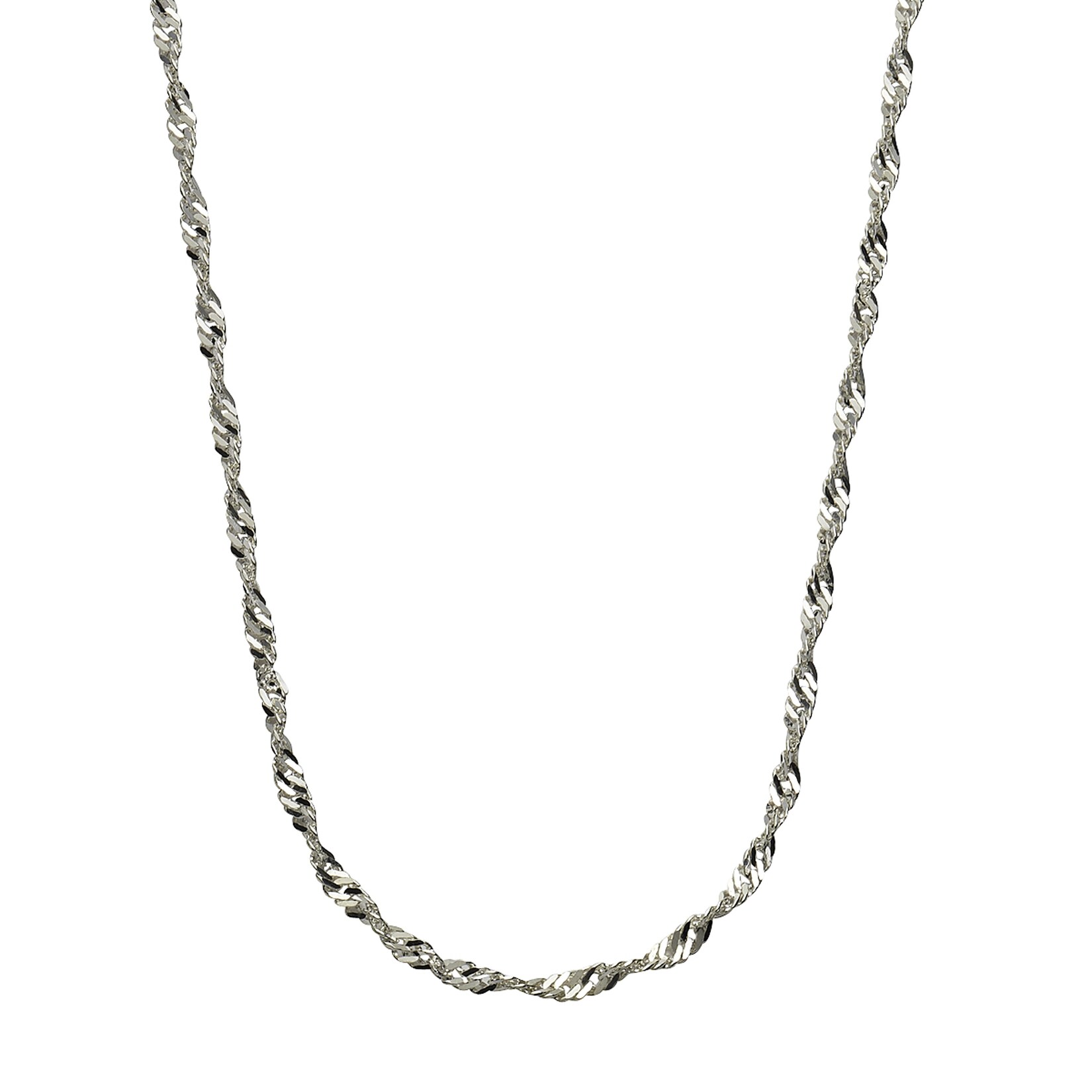 Zeeme Basic Halskette Silber 925 Singapurkette 45cm lang