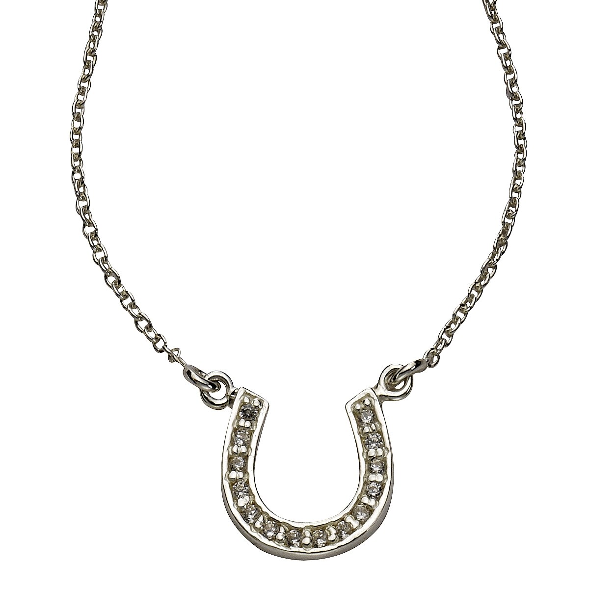 Zeeme Silber Collier 925/- Sterling Silber rhodiniert Zirkonia - Bild 1