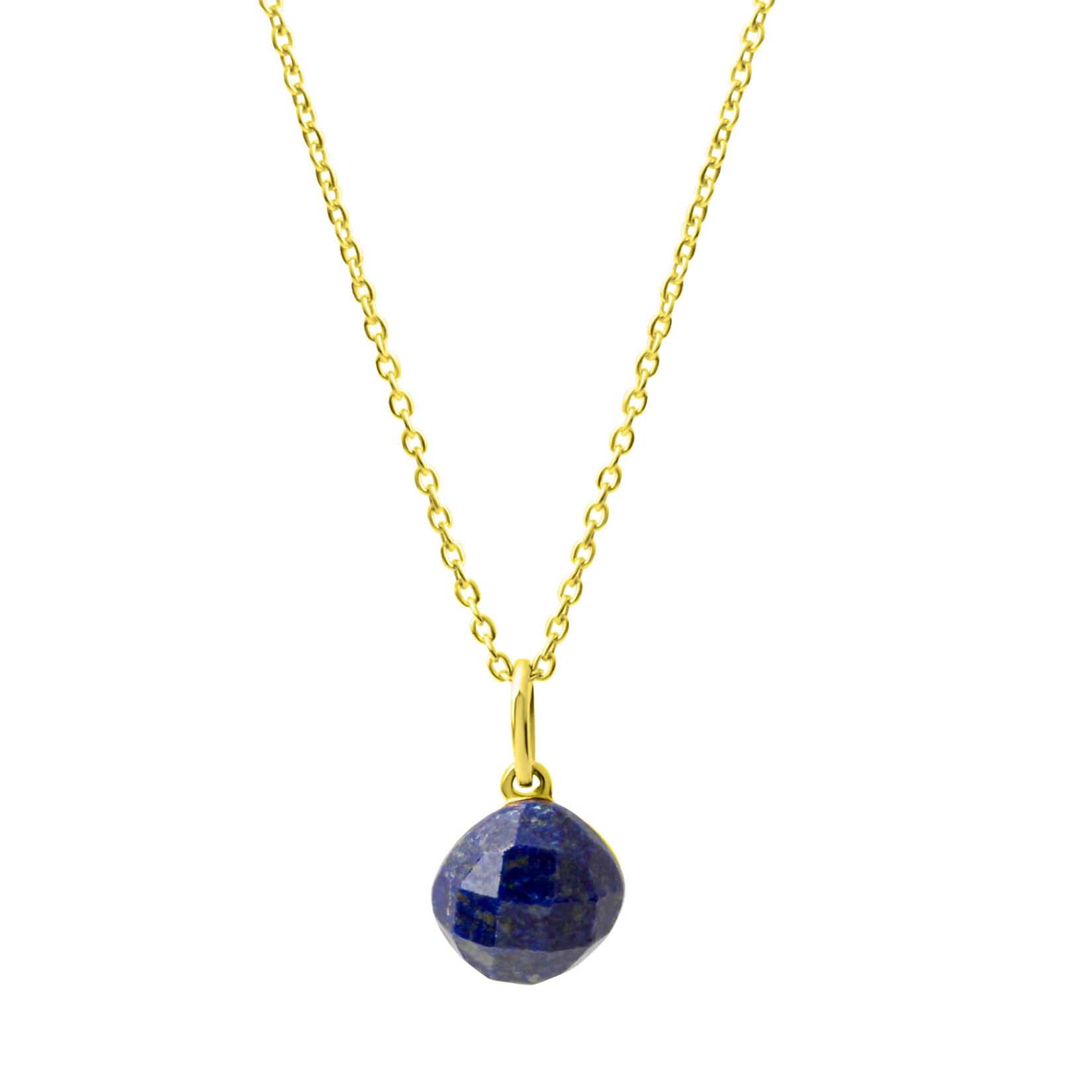 Celesta Silber Halskette Silber vergoldet Lapislazuli | 04006046415552