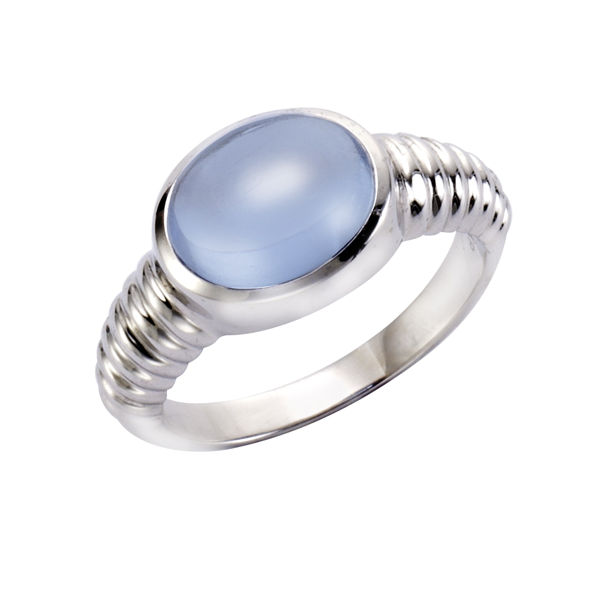 Jamelli Ring 925 Silber rhodiniert Quarz blau (beh.) - Bild 1