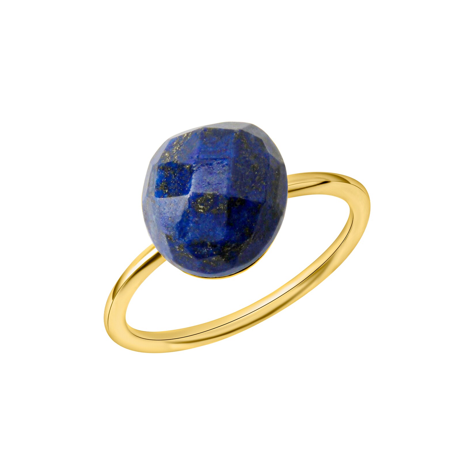 Celesta Silber Ring 925 Silber vergoldet Lapislazuli